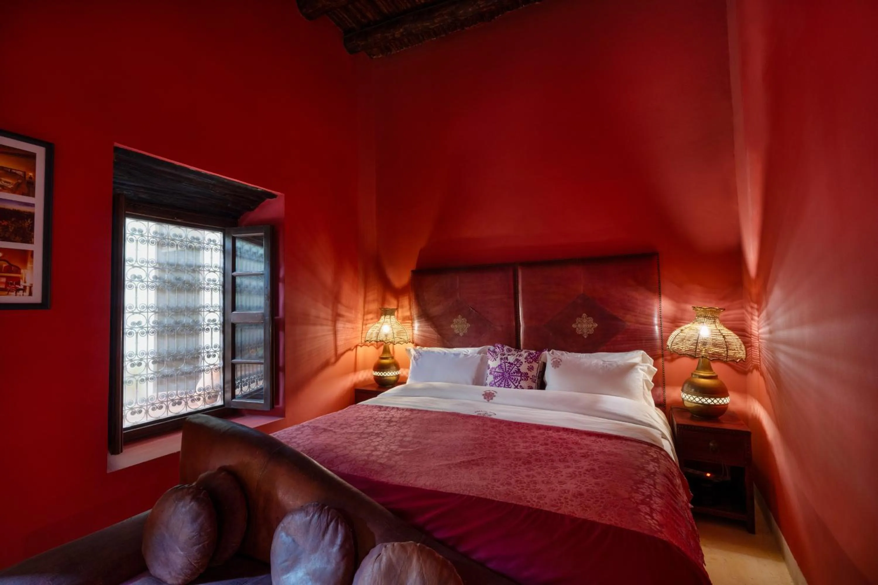 Bed in Kasbah Agafay Hotel & Spa