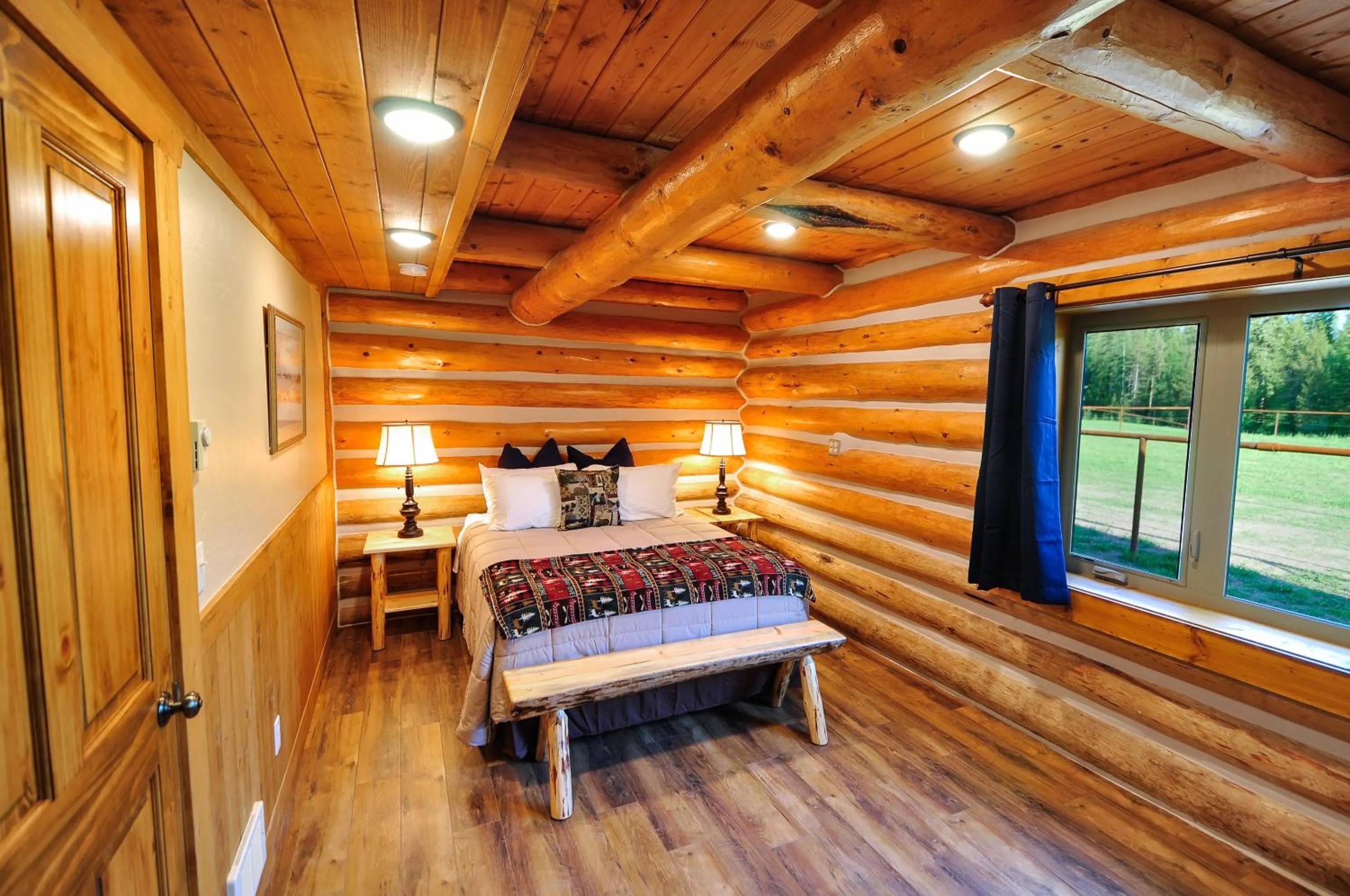 Bed in Glacier Homestead