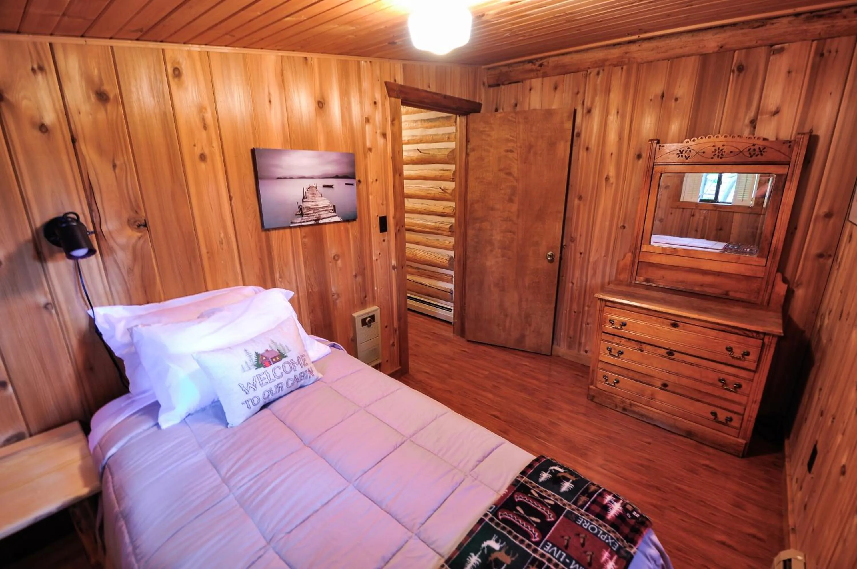 Bed in Glacier Homestead