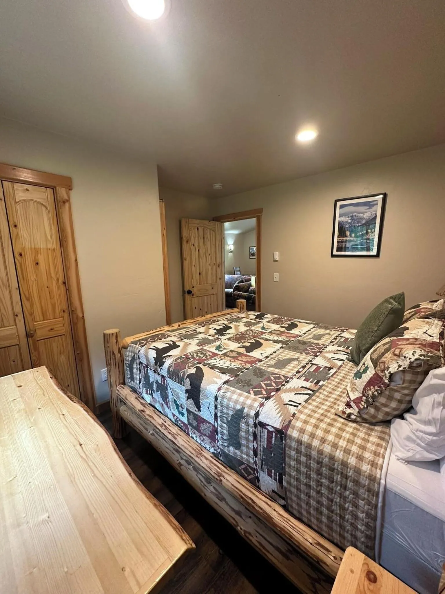 Bed in Glacier Homestead