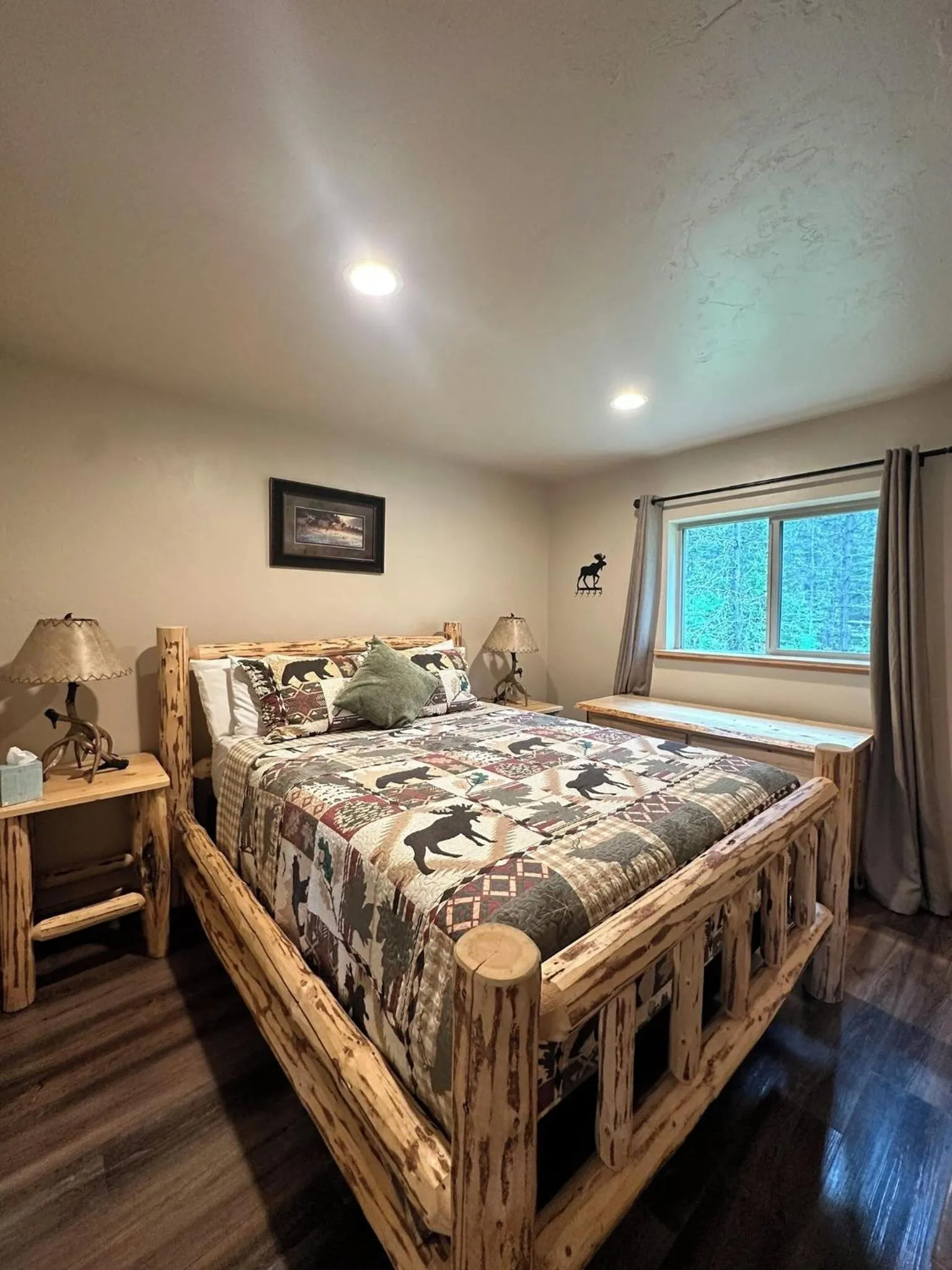 Bed in Glacier Homestead