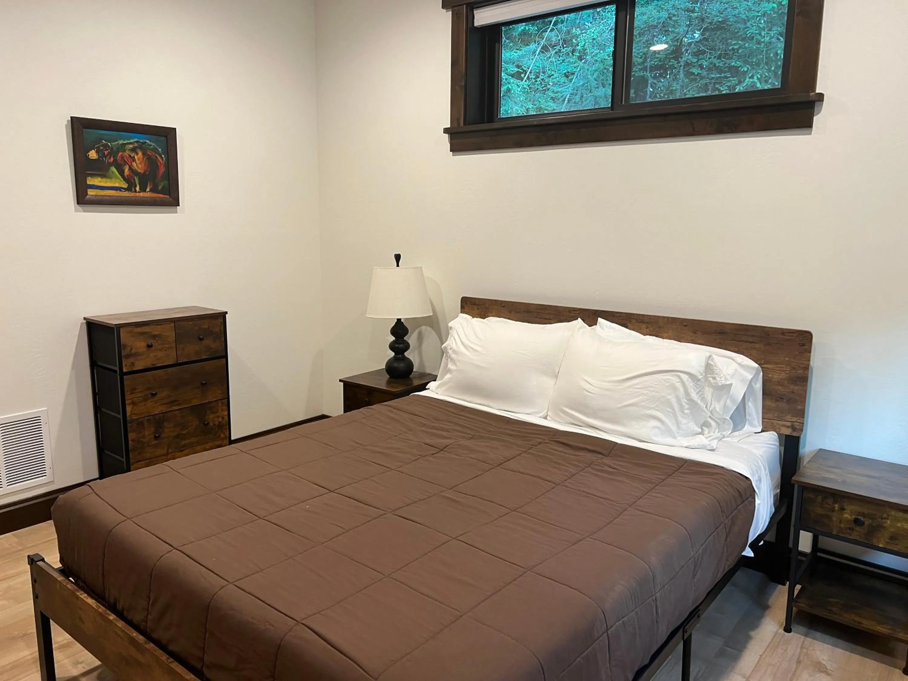 Bed in Glacier Homestead