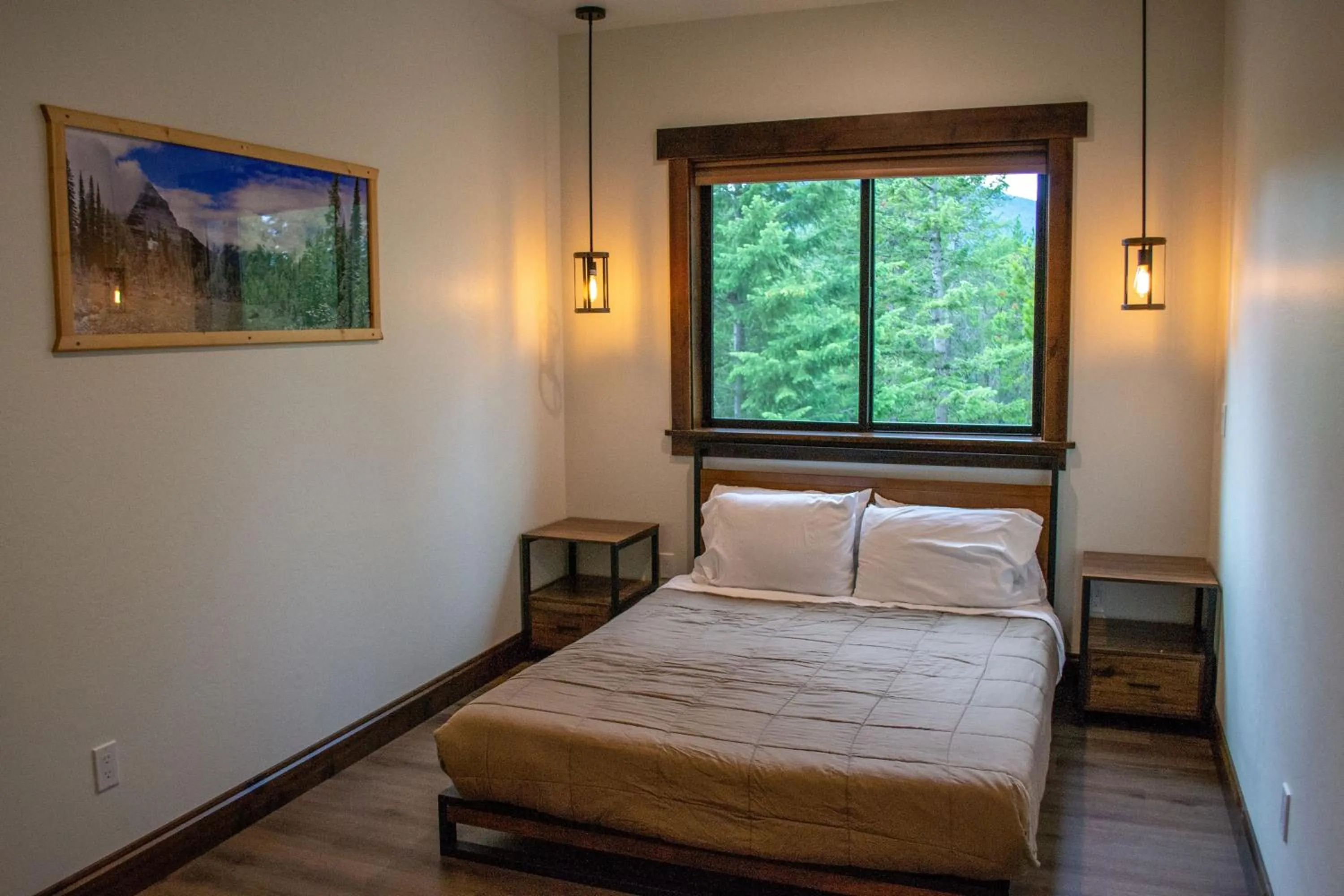 Bed in Glacier Homestead