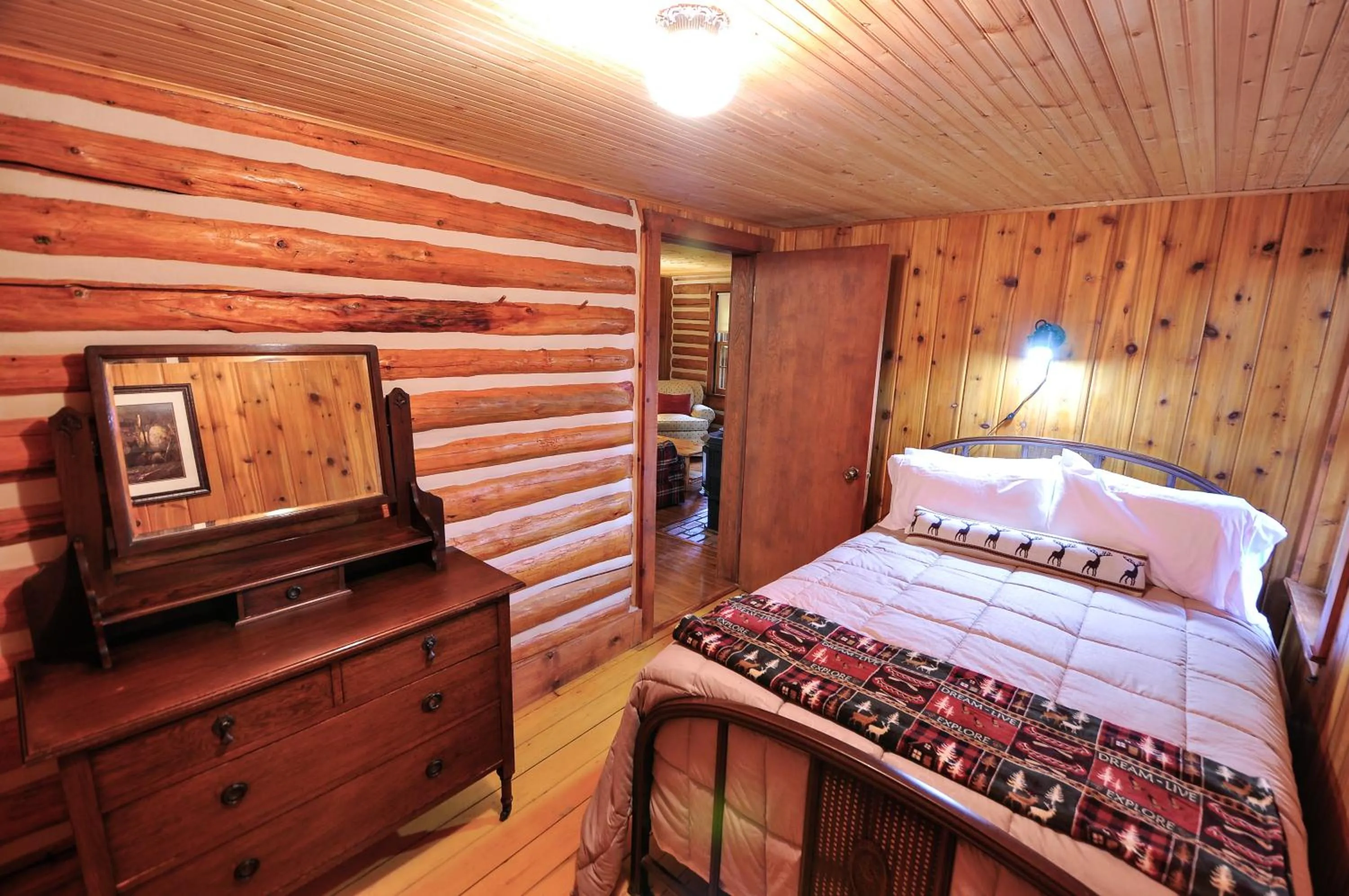 Bed in Glacier Homestead
