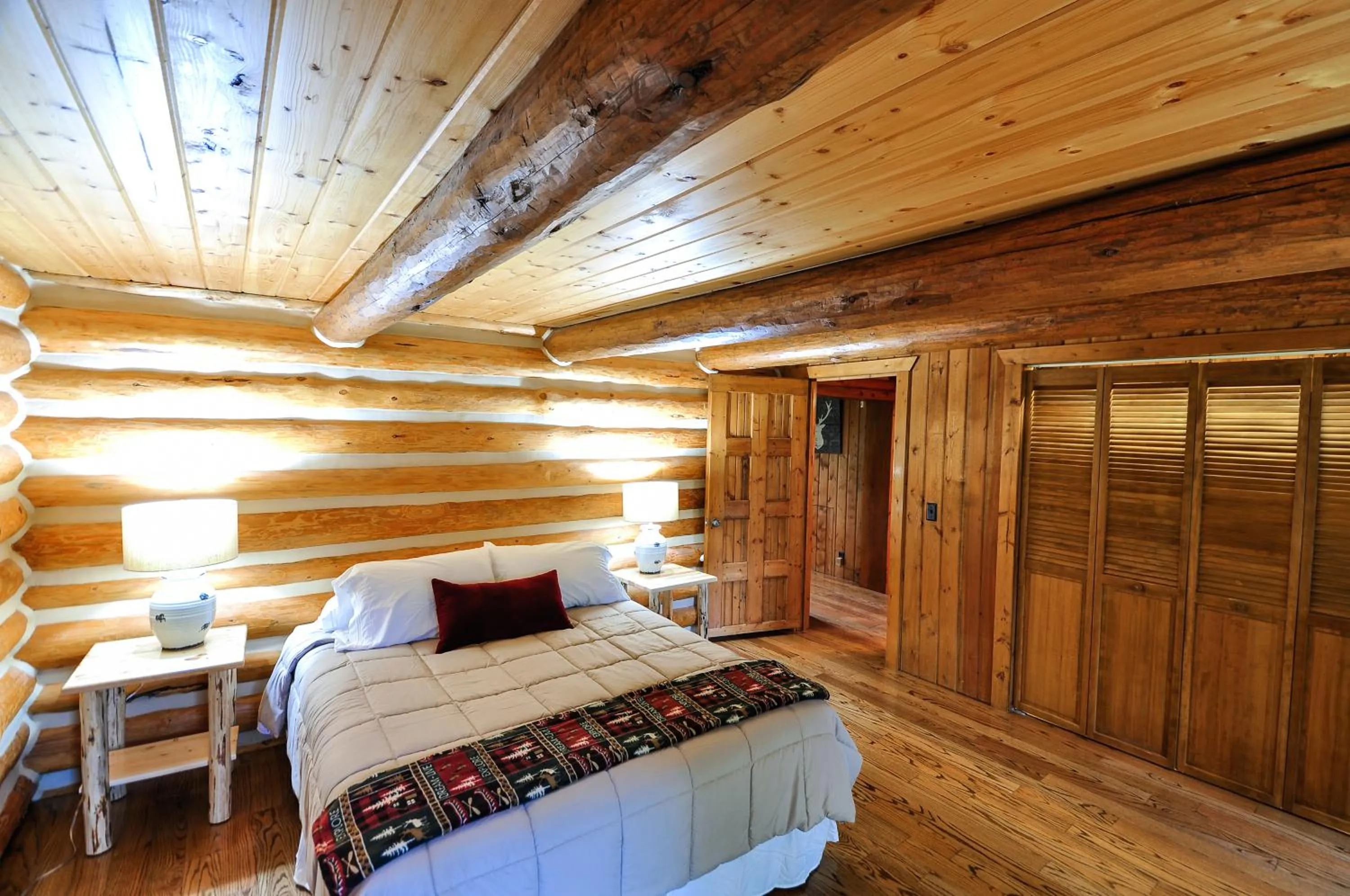 Bed in Glacier Homestead
