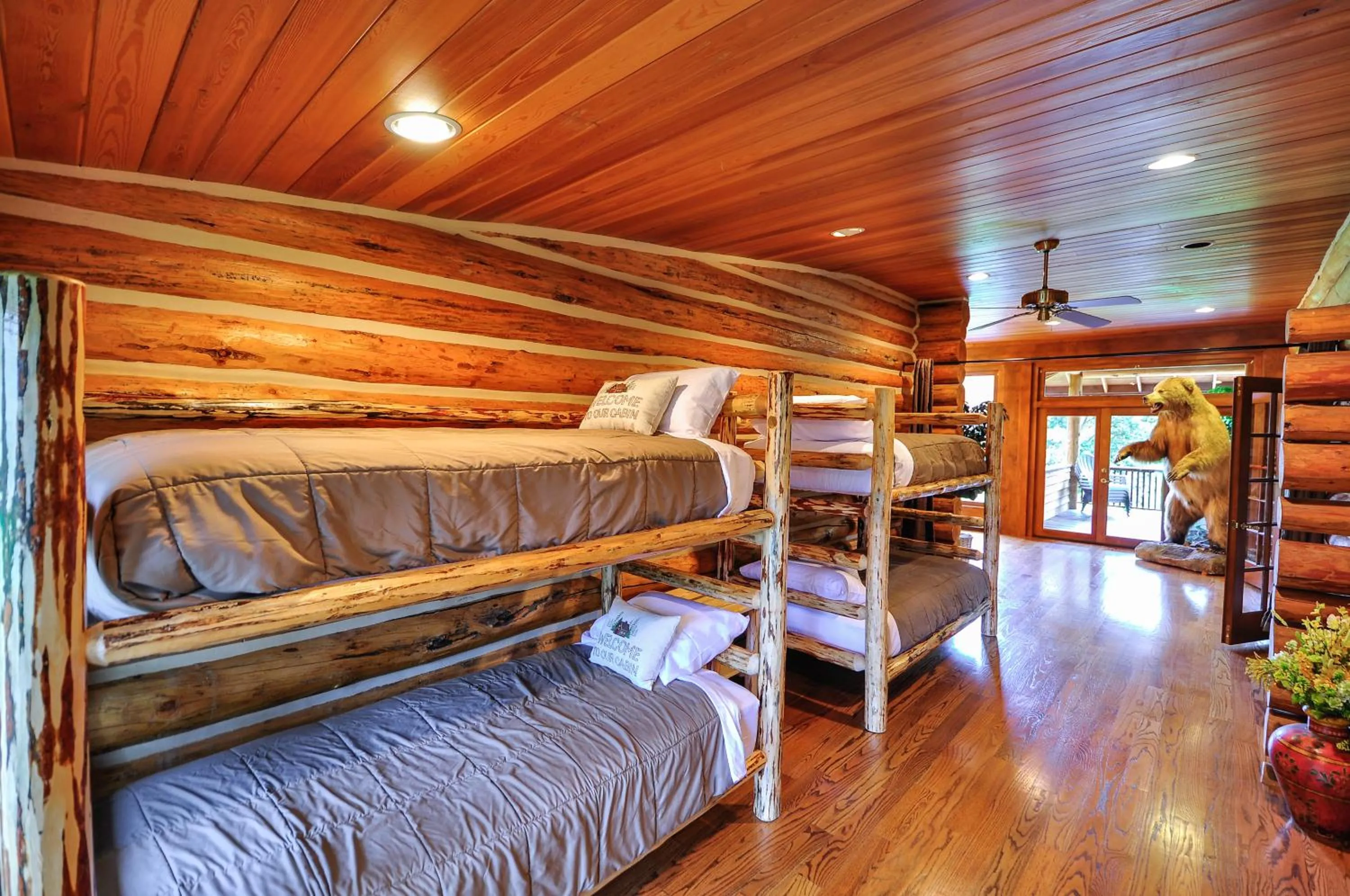 Bed in Glacier Homestead