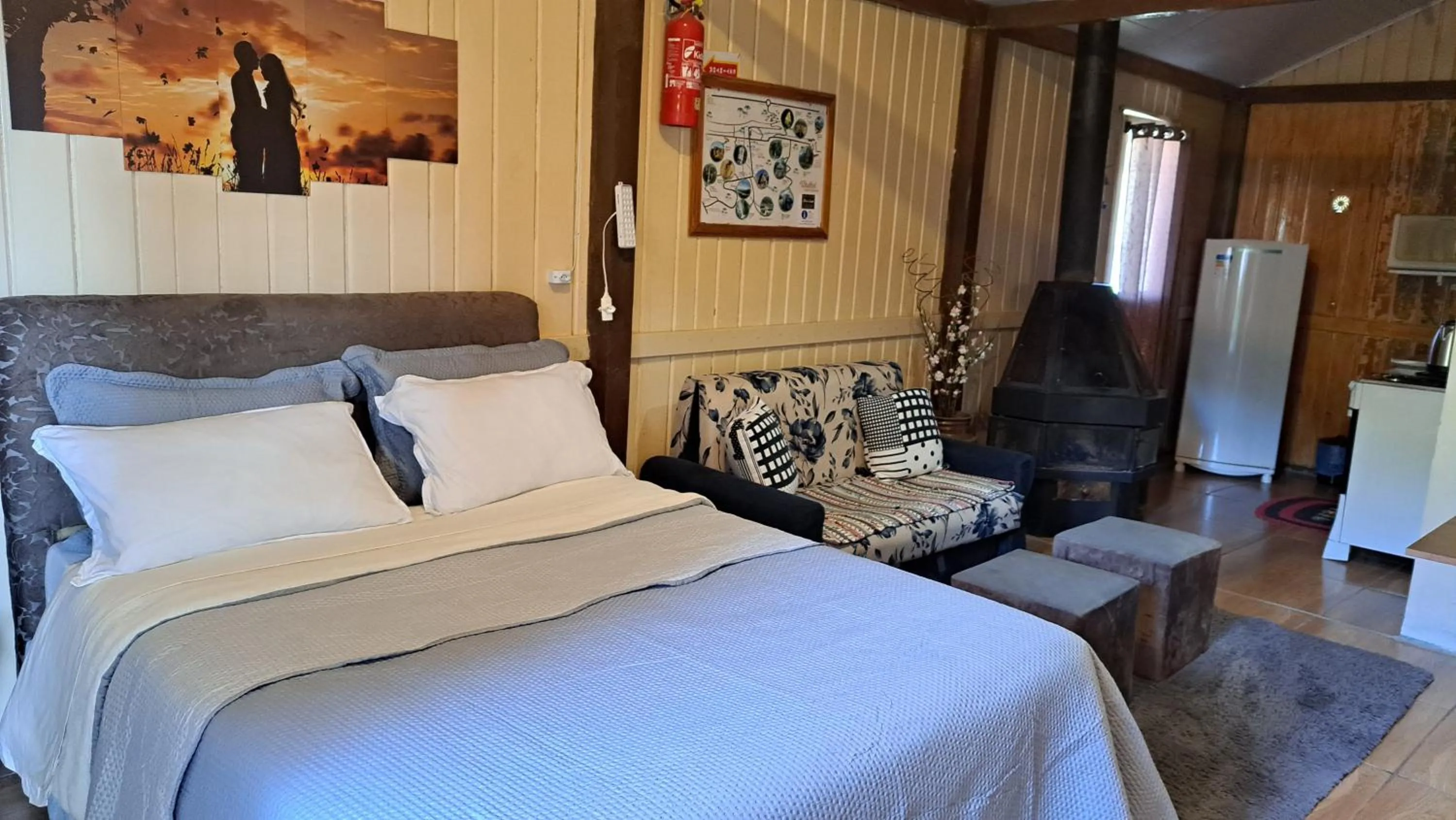 Bed in Chalé e cabana Doce Luar casas de temporada