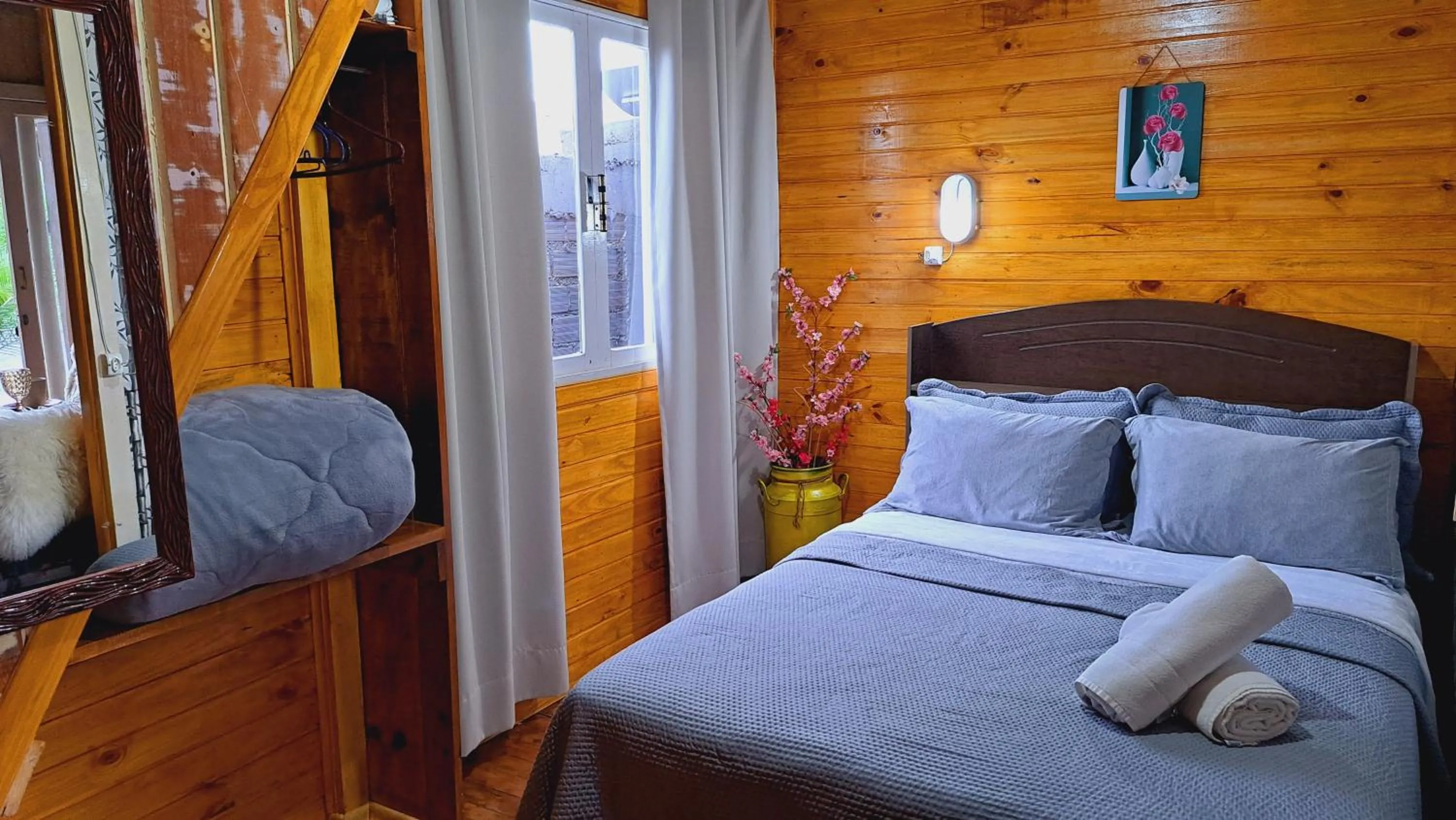 Bed in Chalé e cabana Doce Luar casas de temporada