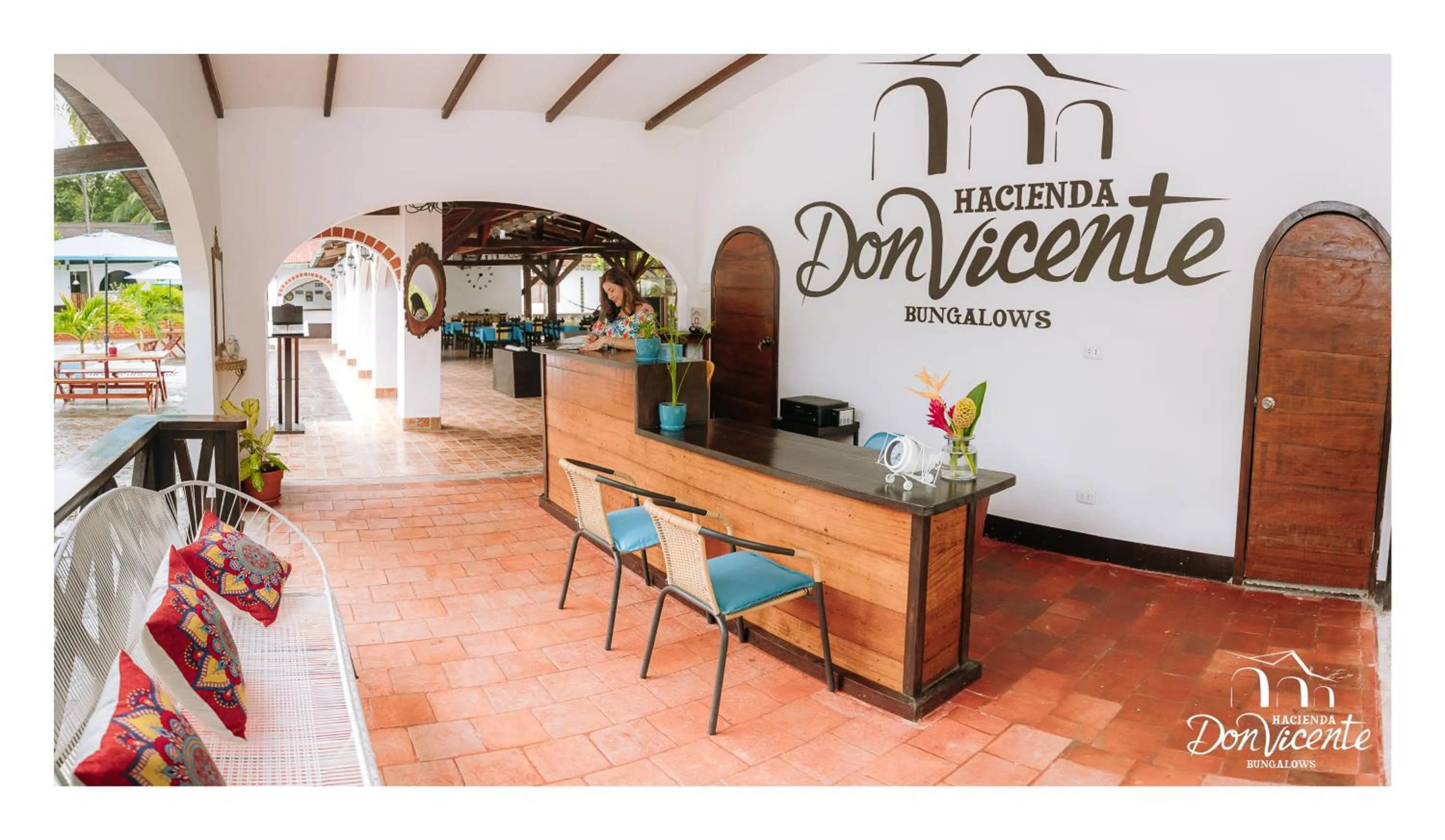 Lobby or reception in Hacienda Don Vicente Bungalows-Tarapoto