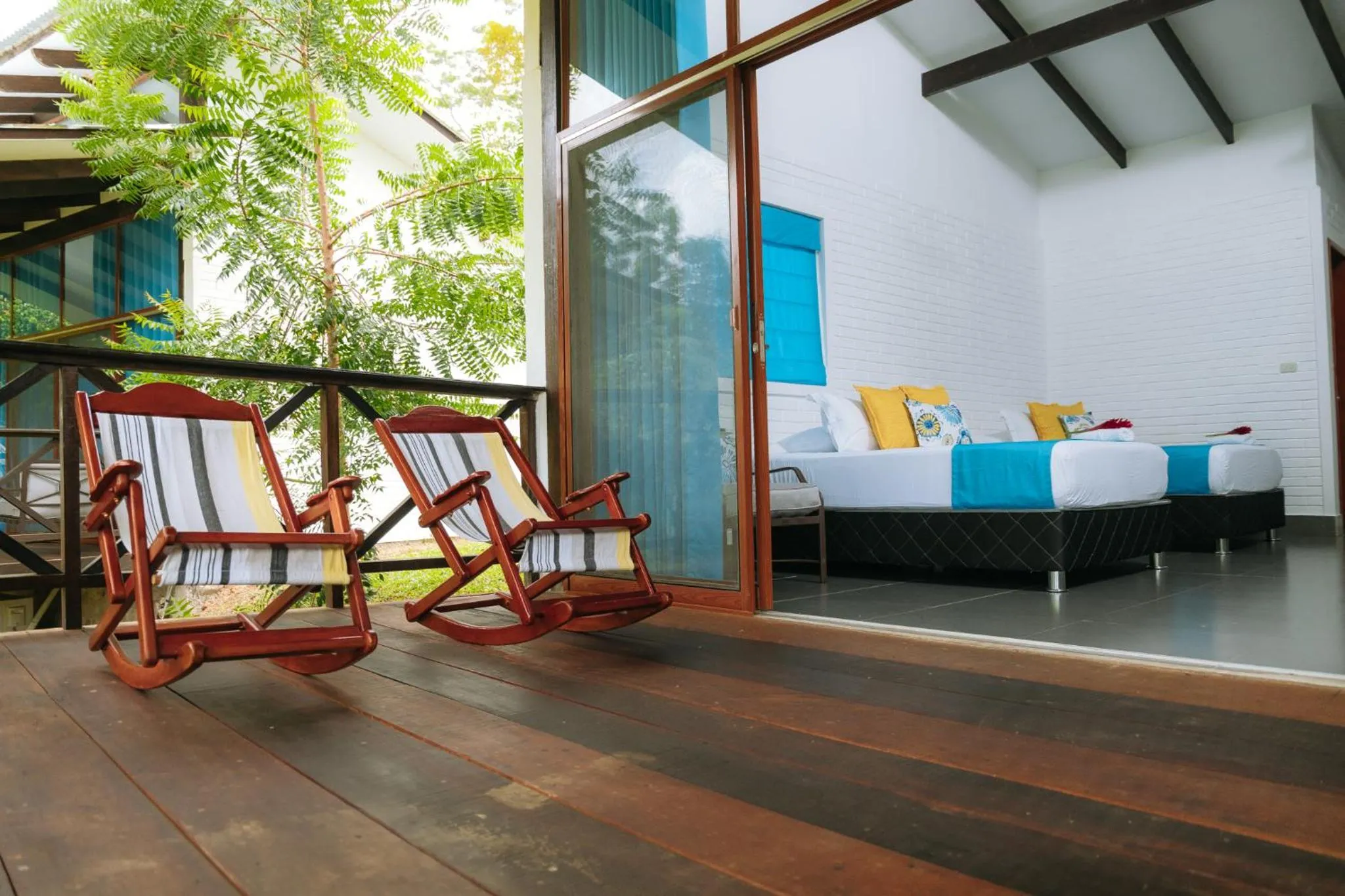 Balcony/Terrace in Hacienda Don Vicente Bungalows-Tarapoto
