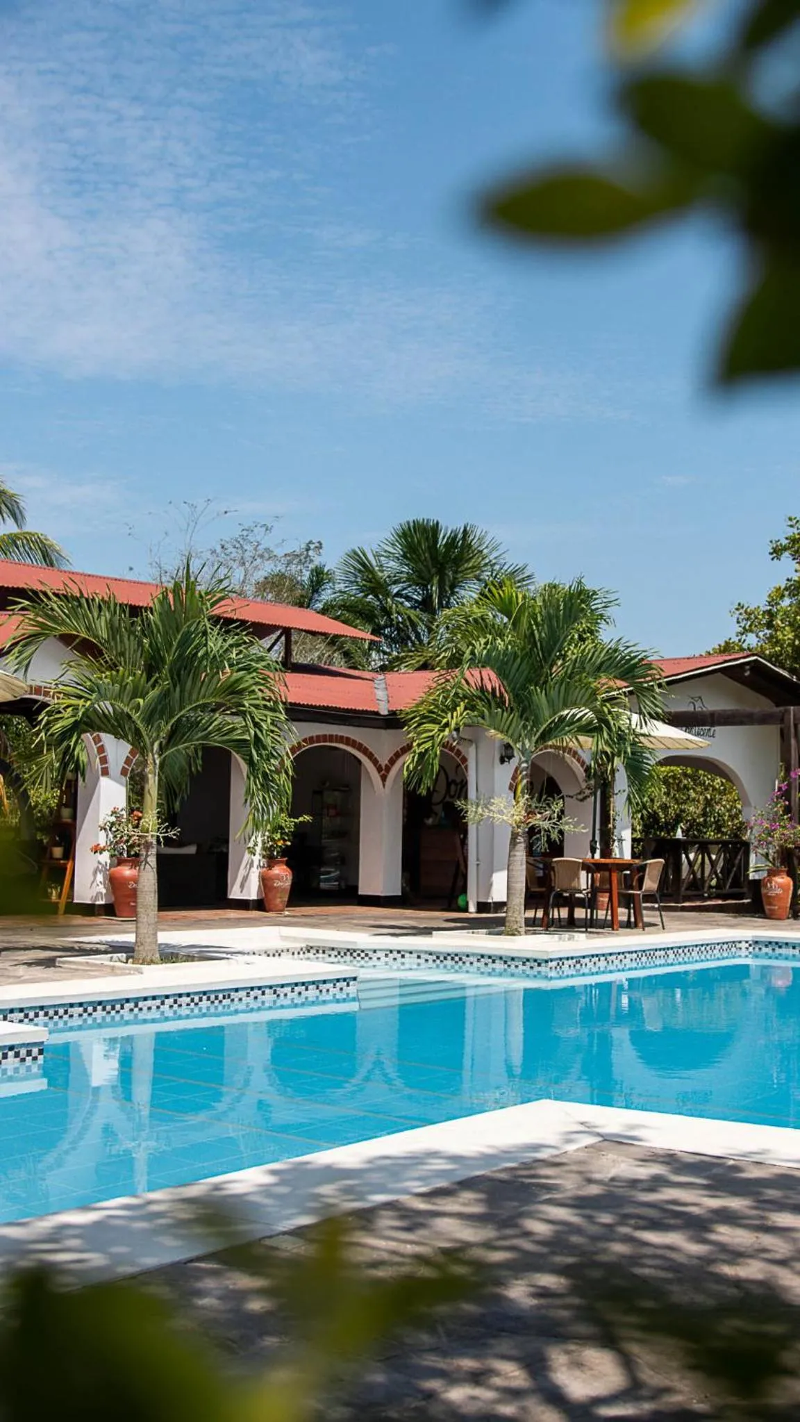 Pool view in Hacienda Don Vicente Bungalows-Tarapoto