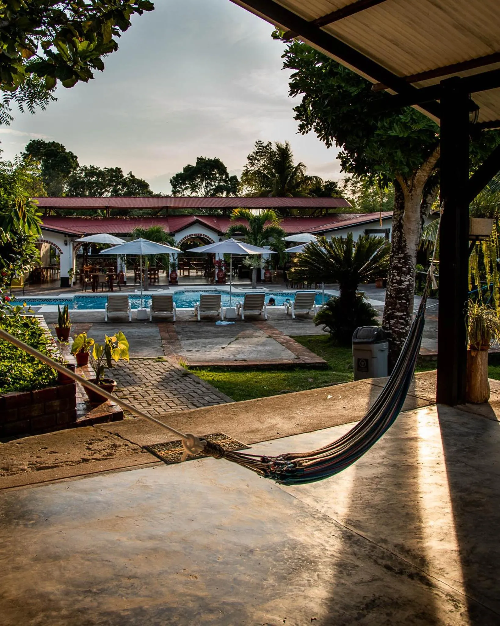 Pool view in Hacienda Don Vicente Bungalows-Tarapoto