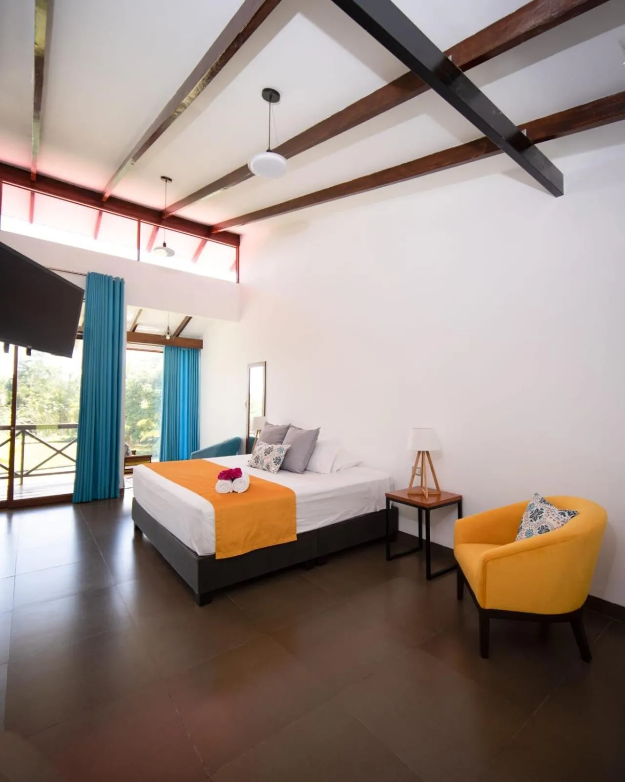 Living room, Bed in Hacienda Don Vicente Bungalows-Tarapoto
