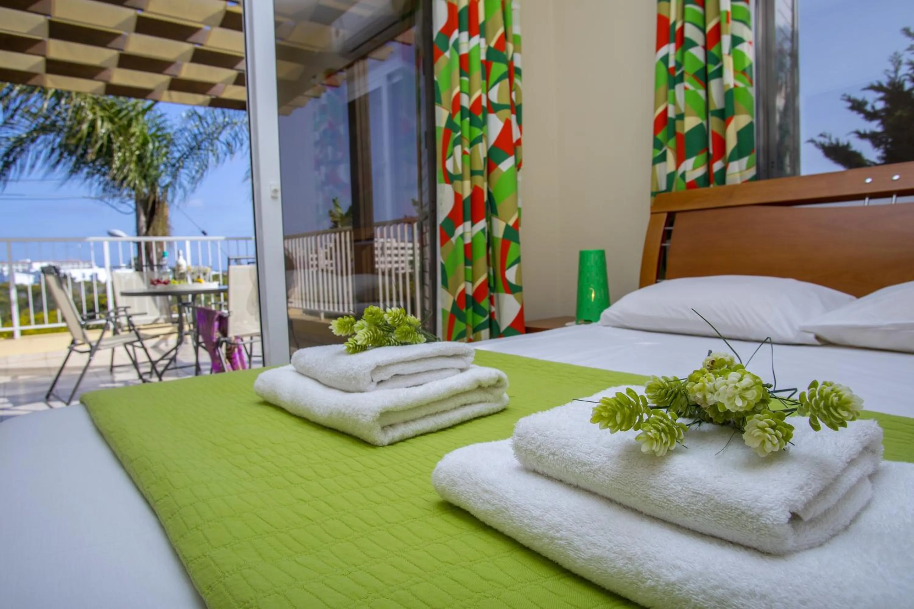 Bed in Ayia Napa Tropical Beach Villa