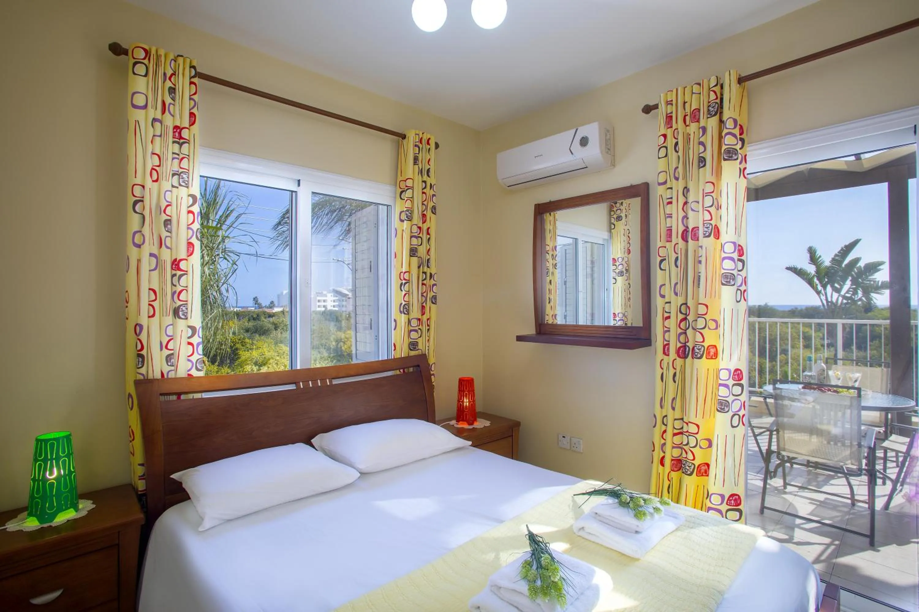 Bedroom, Bed in Ayia Napa Tropical Beach Villa