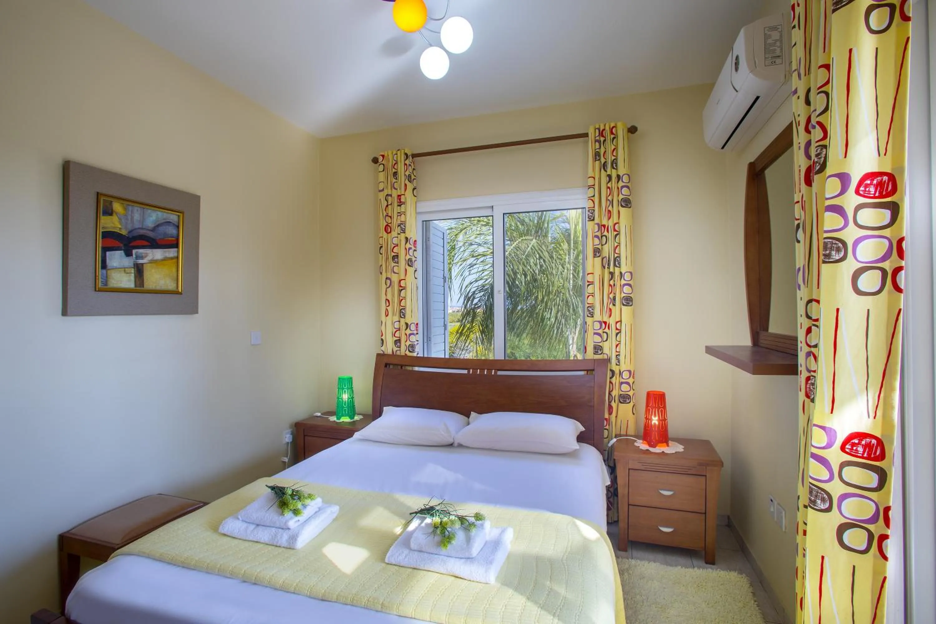 Bed in Ayia Napa Tropical Beach Villa