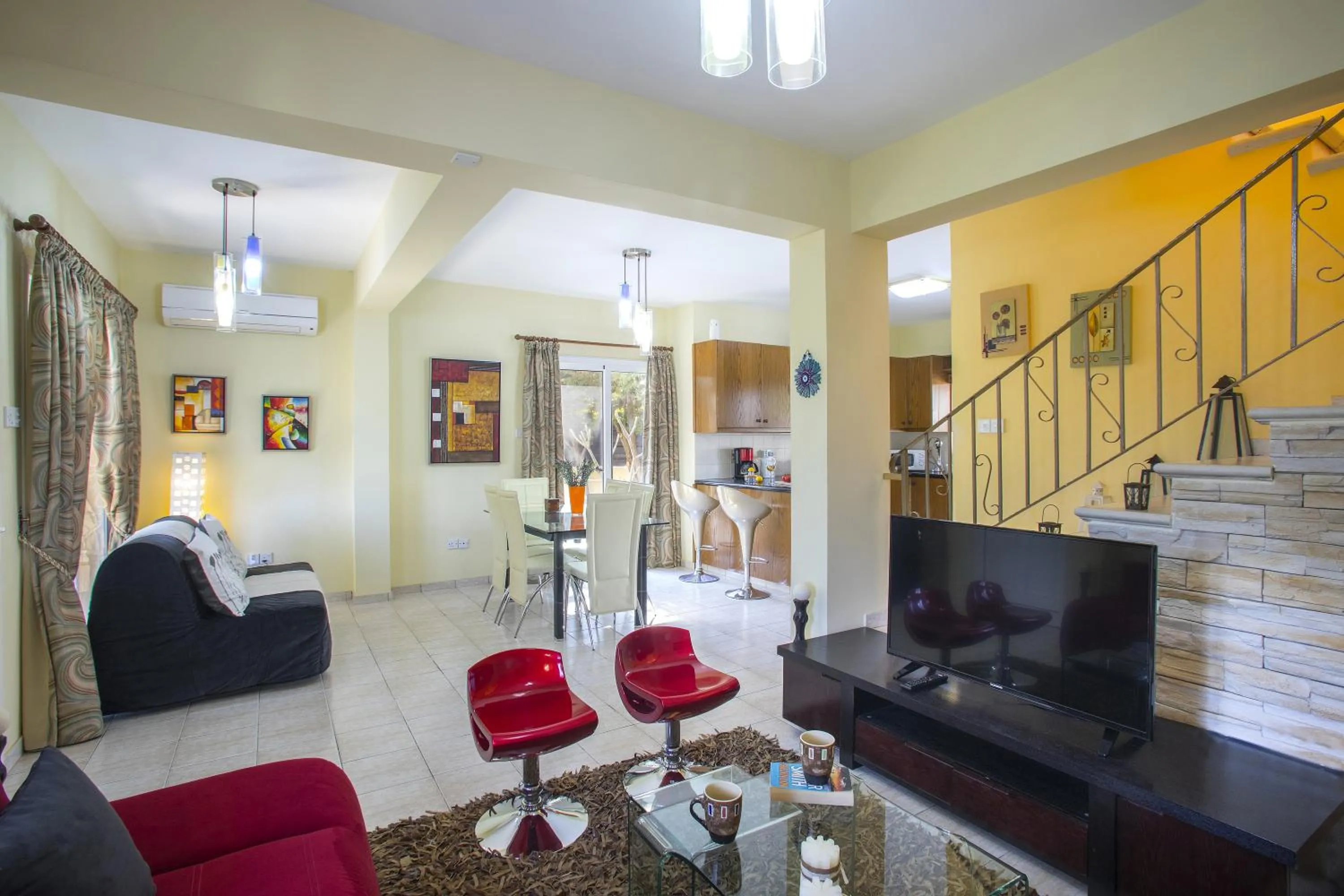 Living room in Ayia Napa Tropical Beach Villa
