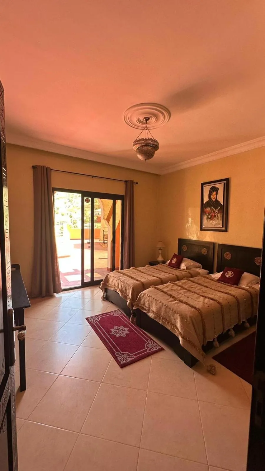 Bed in Riad Asmaa Agadir
