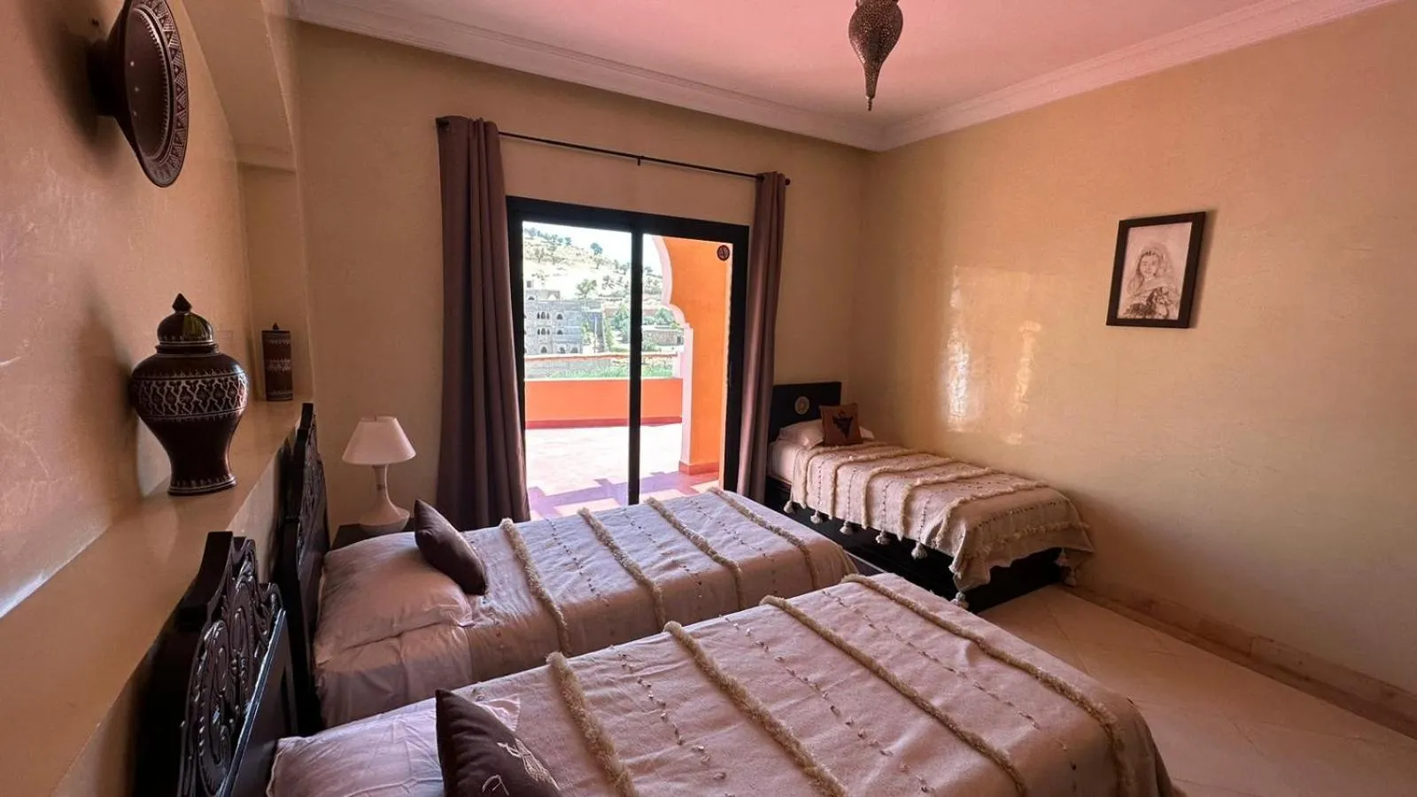 Bed in Riad Asmaa Agadir