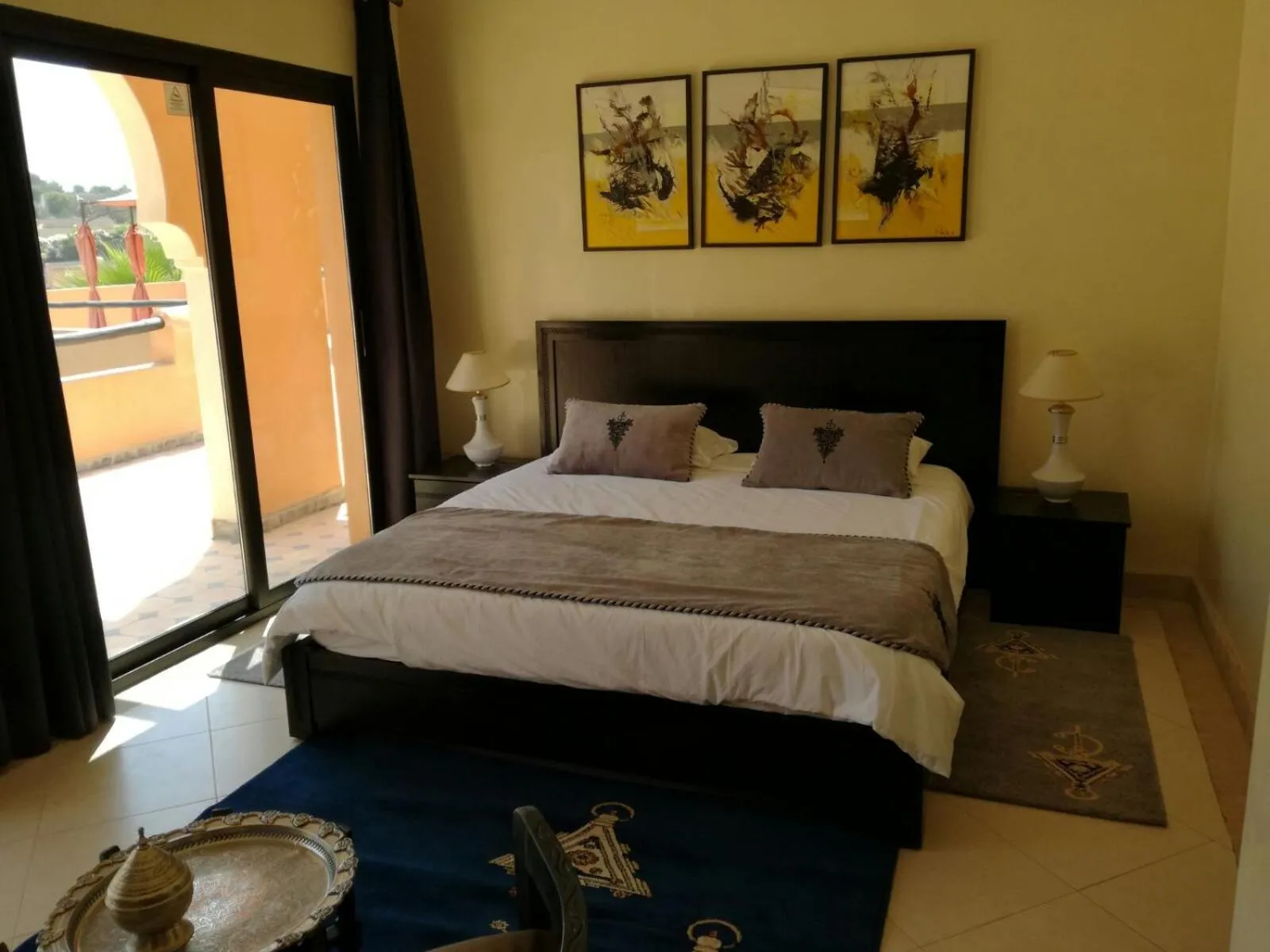 Bed in Riad Asmaa Agadir