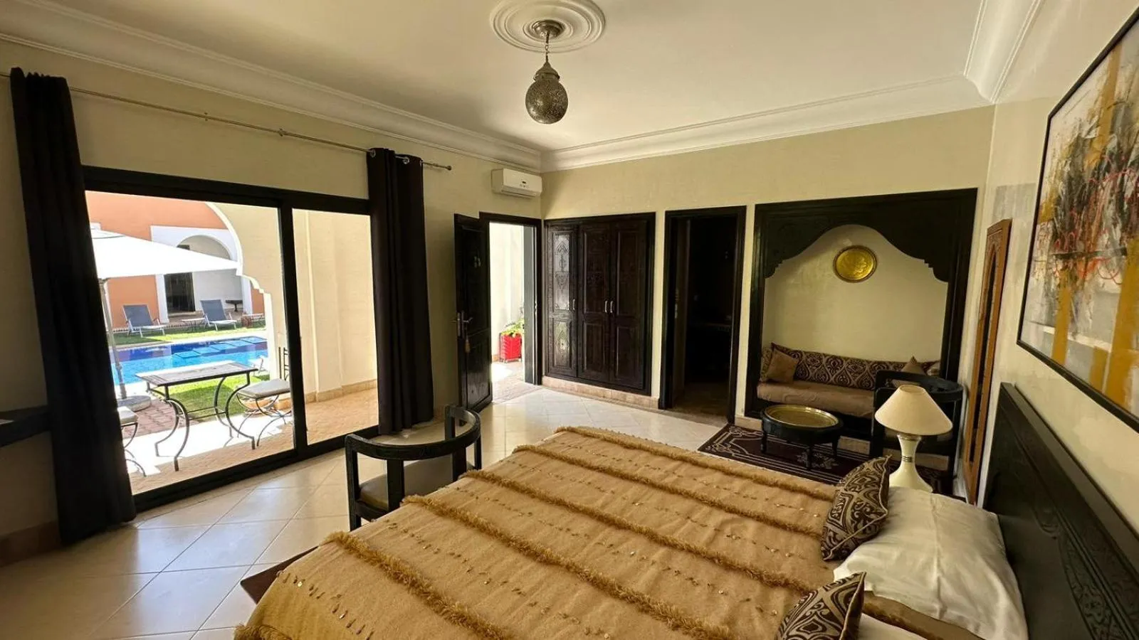 Bed in Riad Asmaa Agadir
