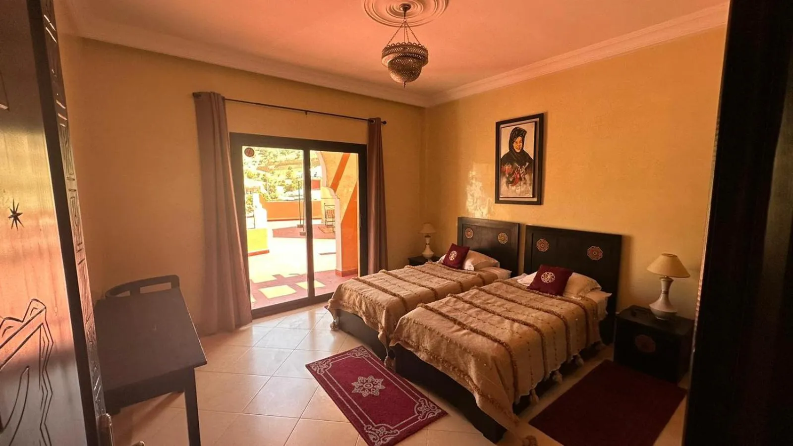 Bed in Riad Asmaa Agadir