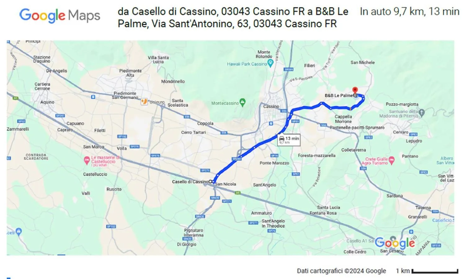 Neighbourhood in B&B Le Palme