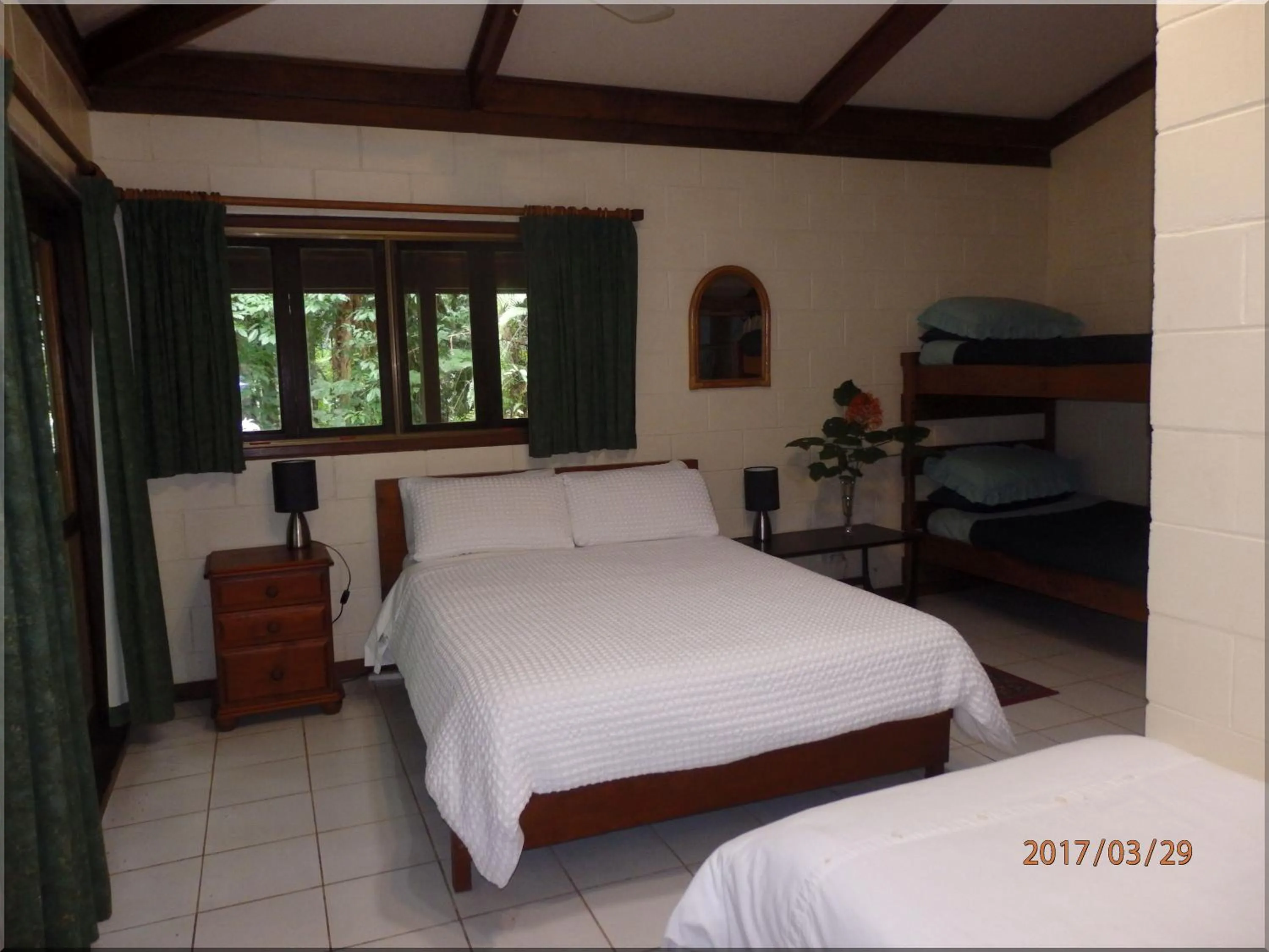 Bed in Daintree Deep Forest Lodge