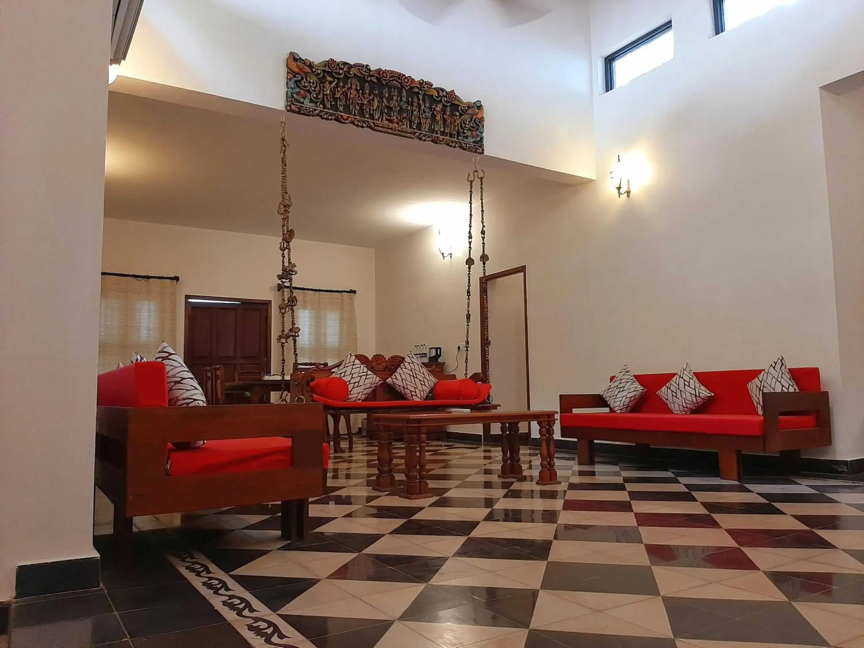 Living room in Mantra Koodam Kumbakonam - A CGH Earth Experience Living room in Mantra Koodam Kumbakonam - A CGH Earth Experience