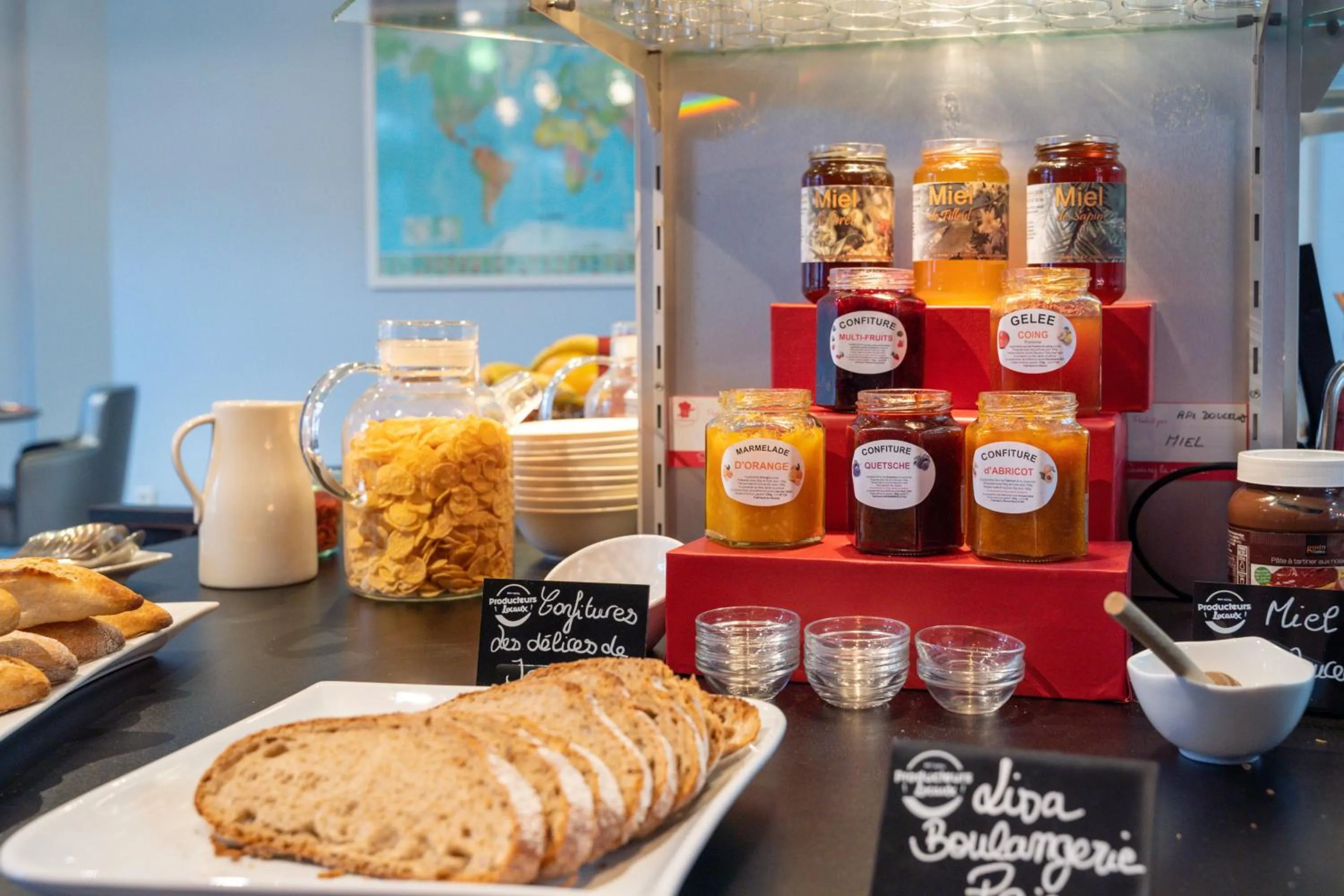 Buffet breakfast in Brit Hotel Belfort Centre-Le Boreal