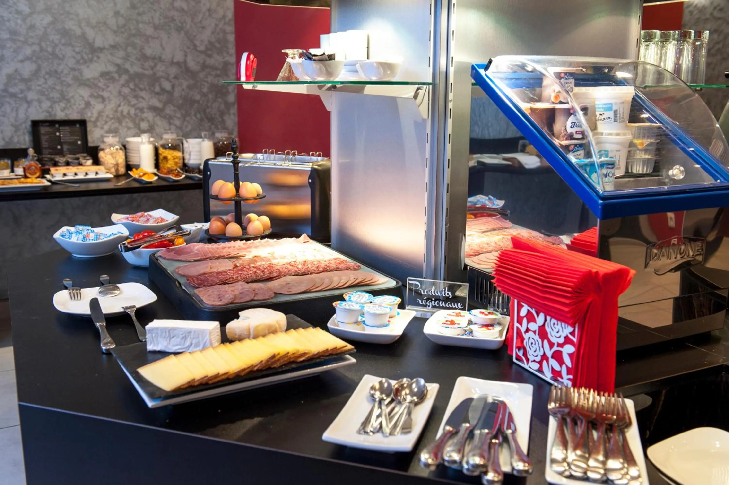 Buffet breakfast in Brit Hotel Belfort Centre-Le Boreal