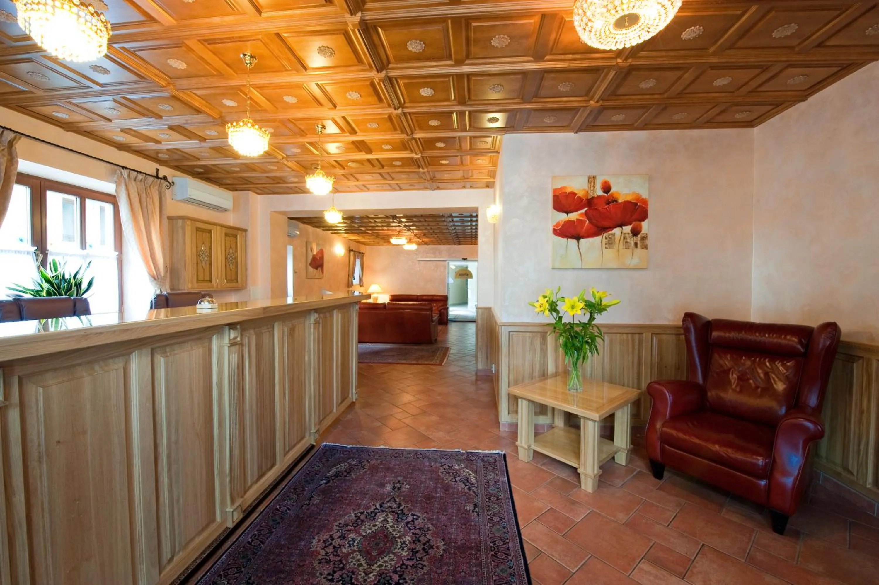 Lobby or reception in Hotel Karpatsky Dvor Lozorno