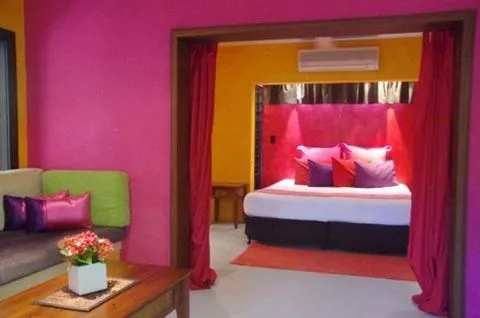 Bed in Pink Flamingo Resort