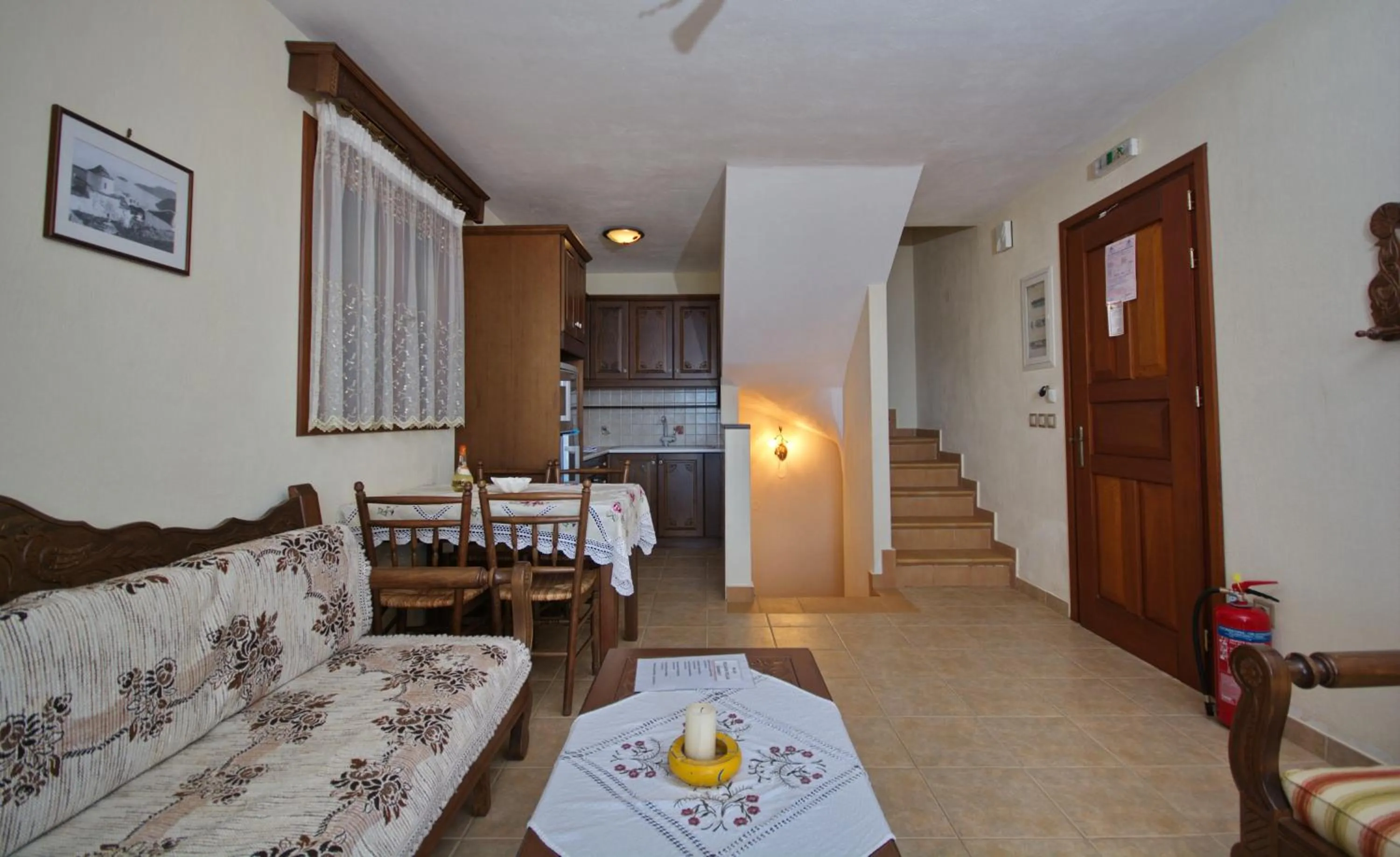 Kitchen or kitchenette in Pelagos Villas