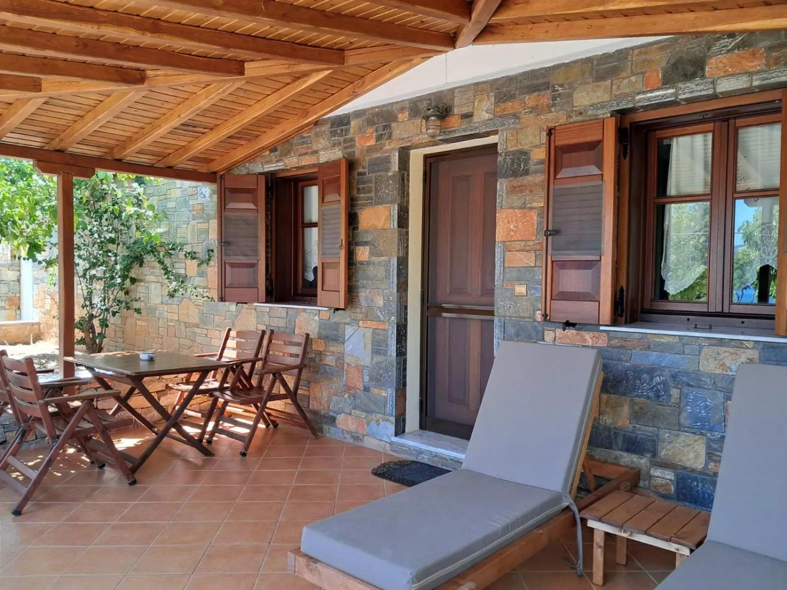 Patio in Pelagos Villas