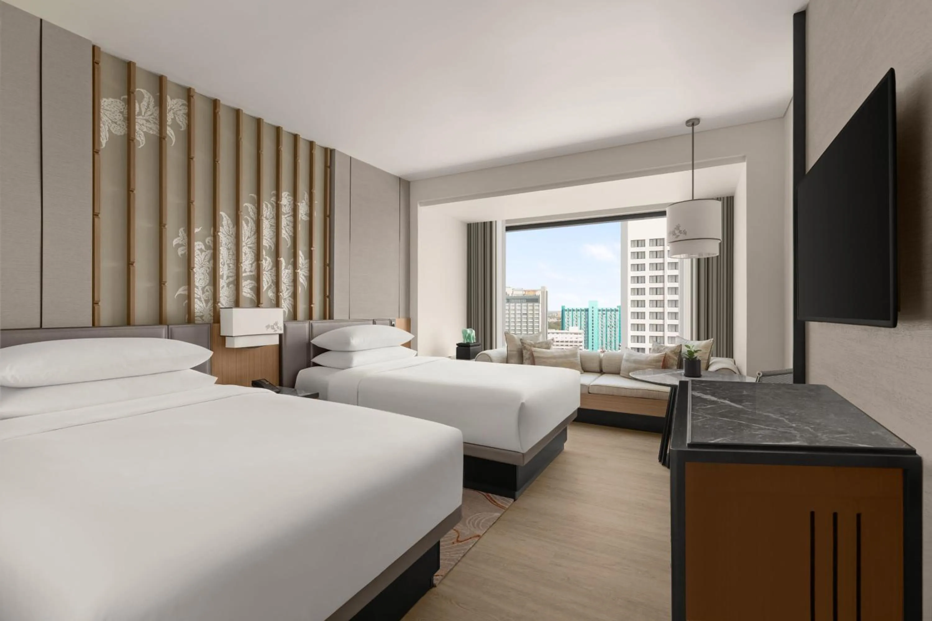 Photo of the whole room, Bed in Chiang Mai Marriott Hotel