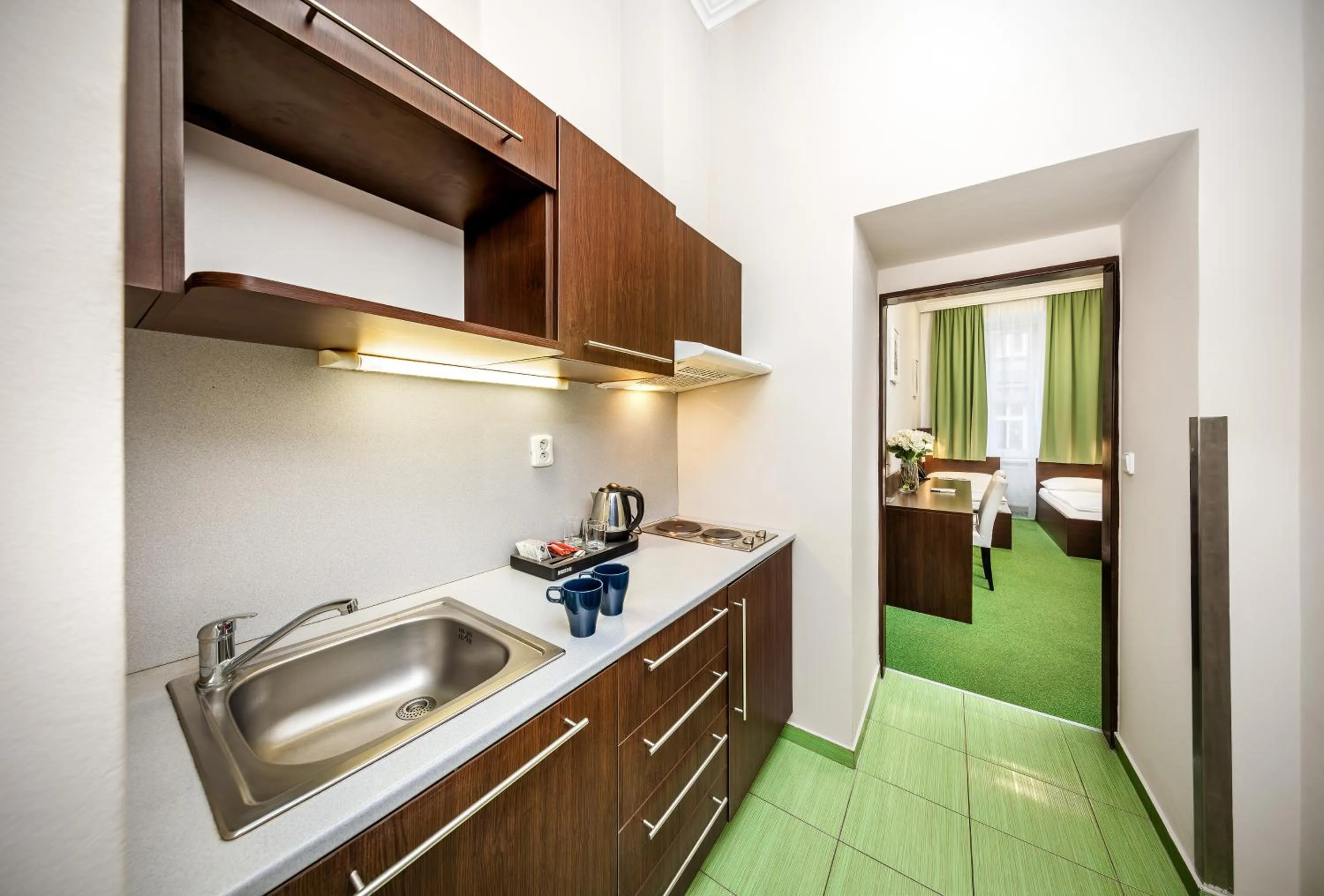 Kitchen or kitchenette in Martin Hotel Prague