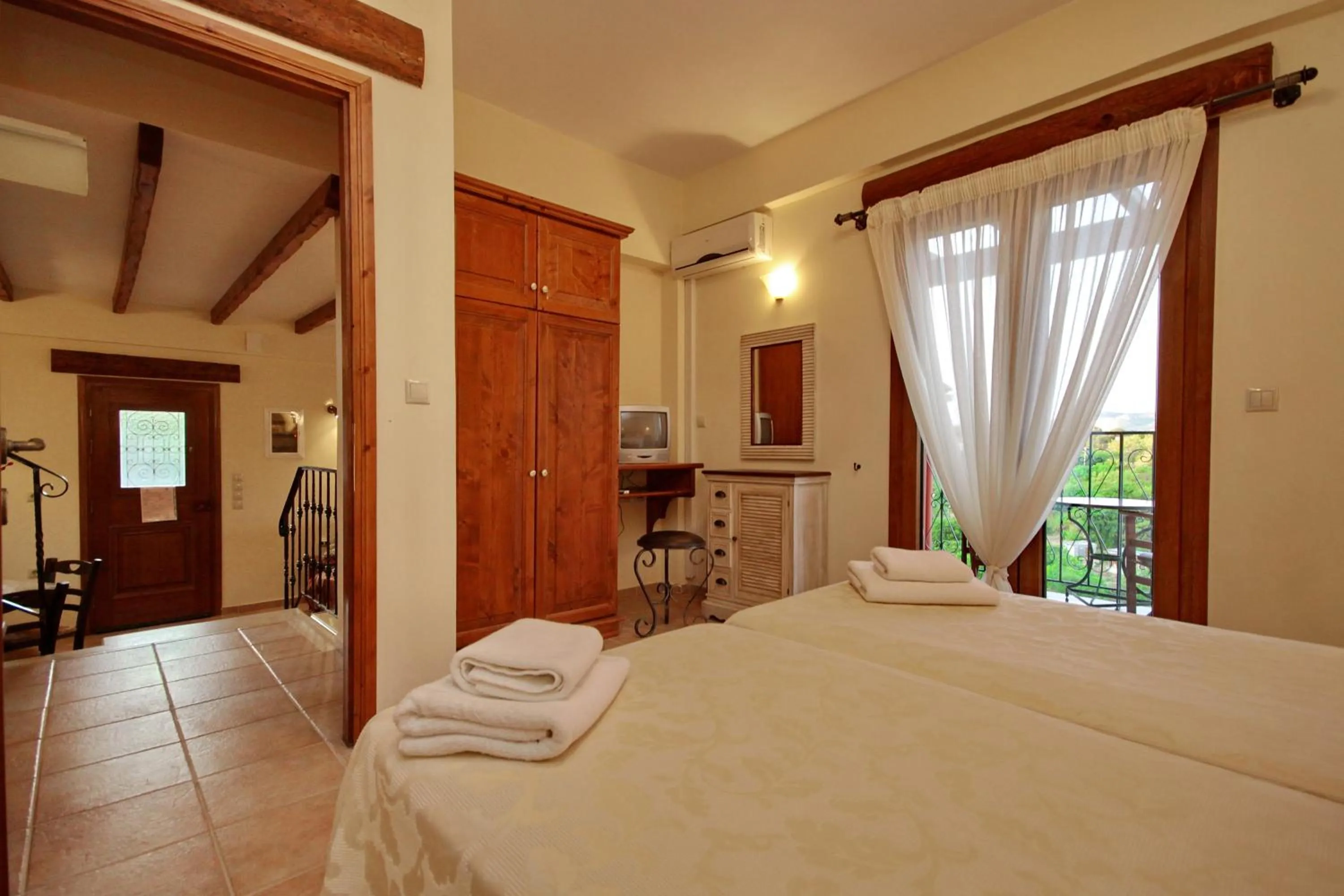 Bed in Corfu Sokraki Villas