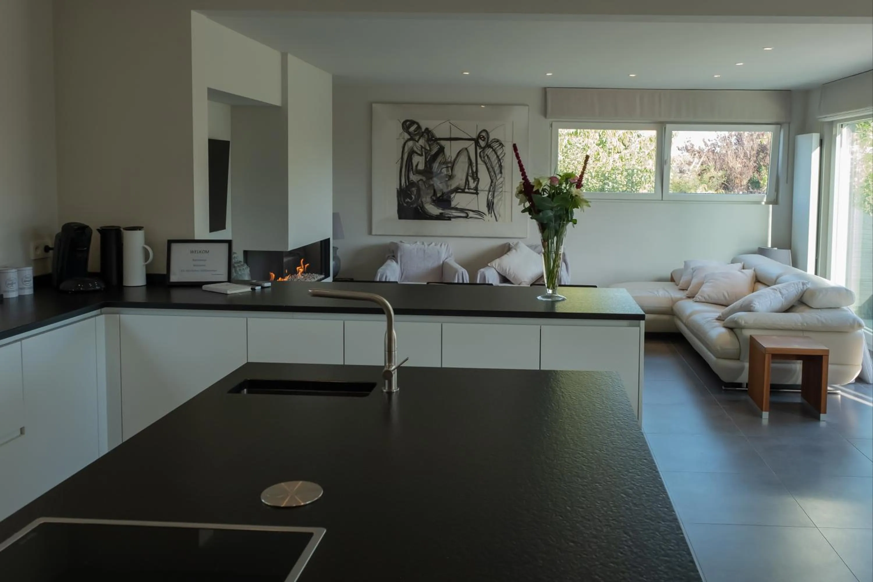 Living room in Villa Farfalla