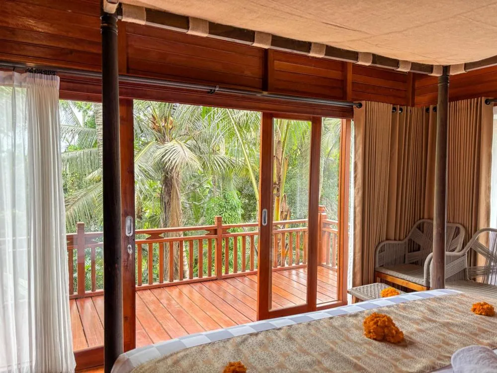 View (from property/room), Bed in Wadari Retreat Villa Ubud