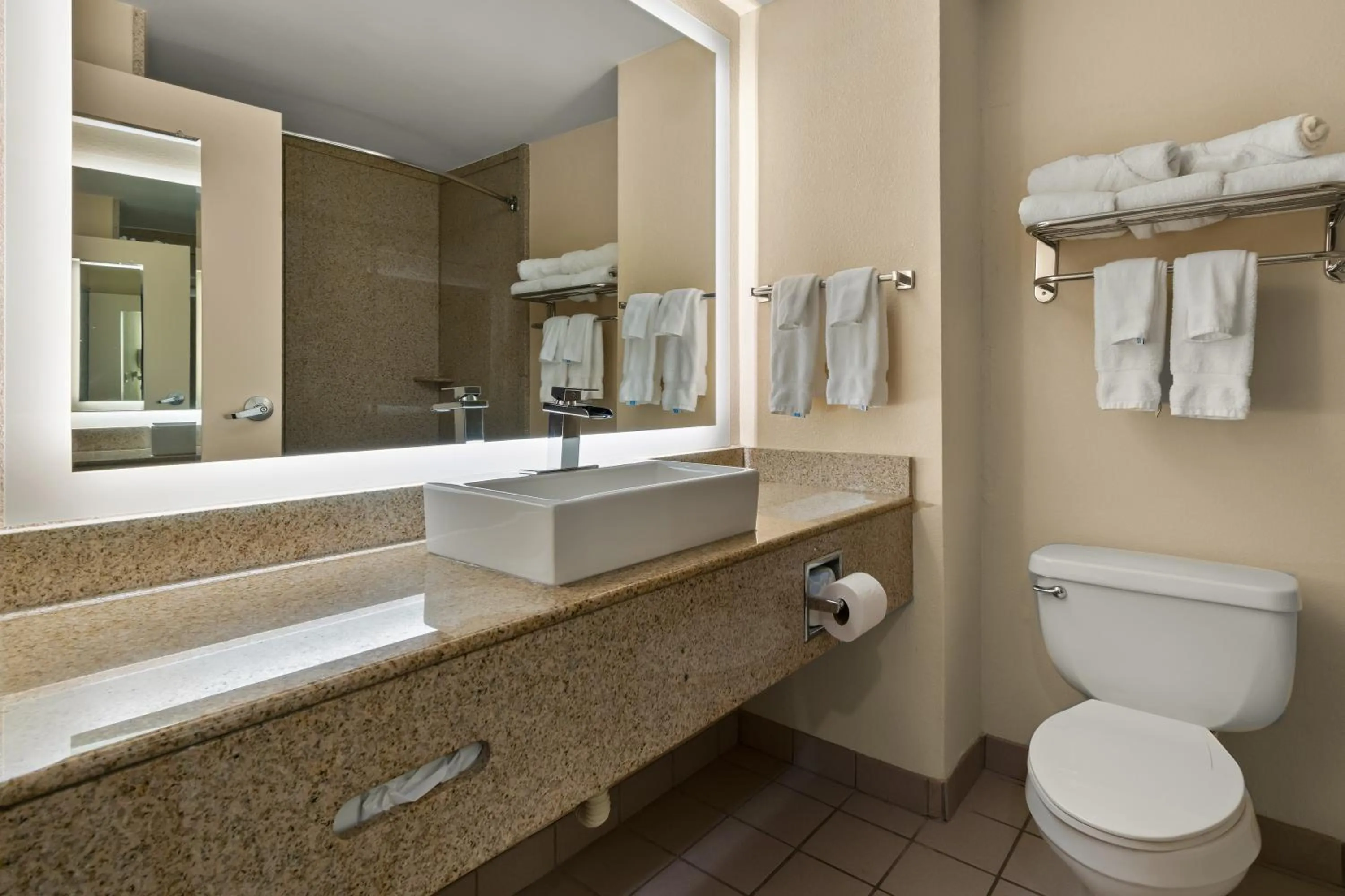 Bathroom in Ramada by Wyndham Harrisburg/Hershey Area