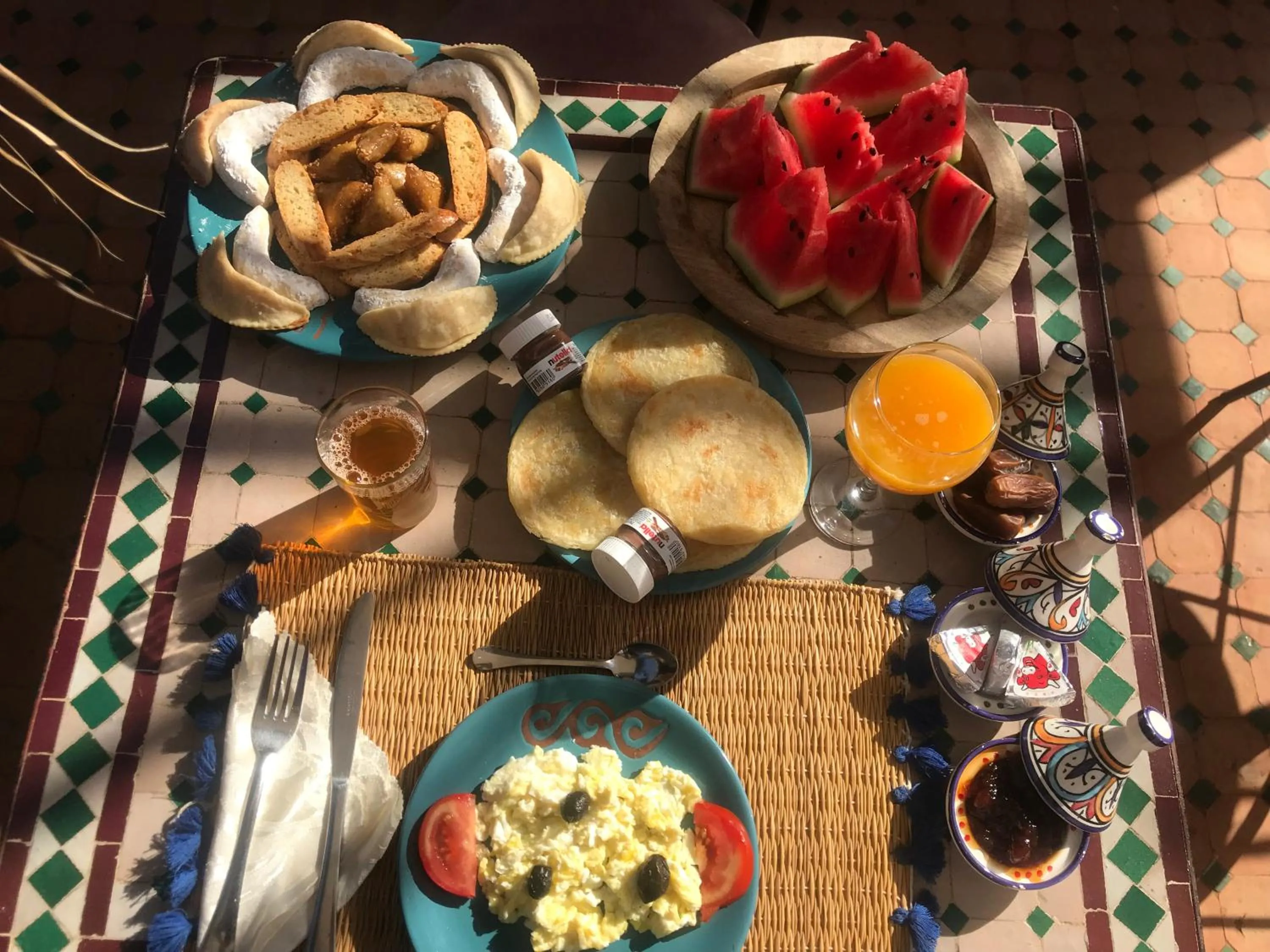 Breakfast in Riad La Porte du Bouregreg