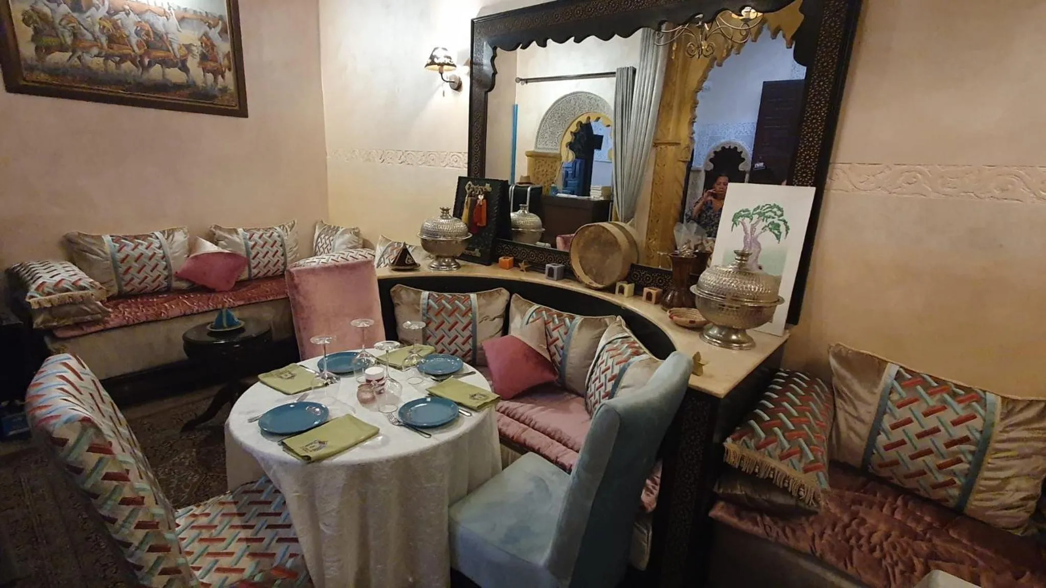Seating area in Riad La Porte du Bouregreg