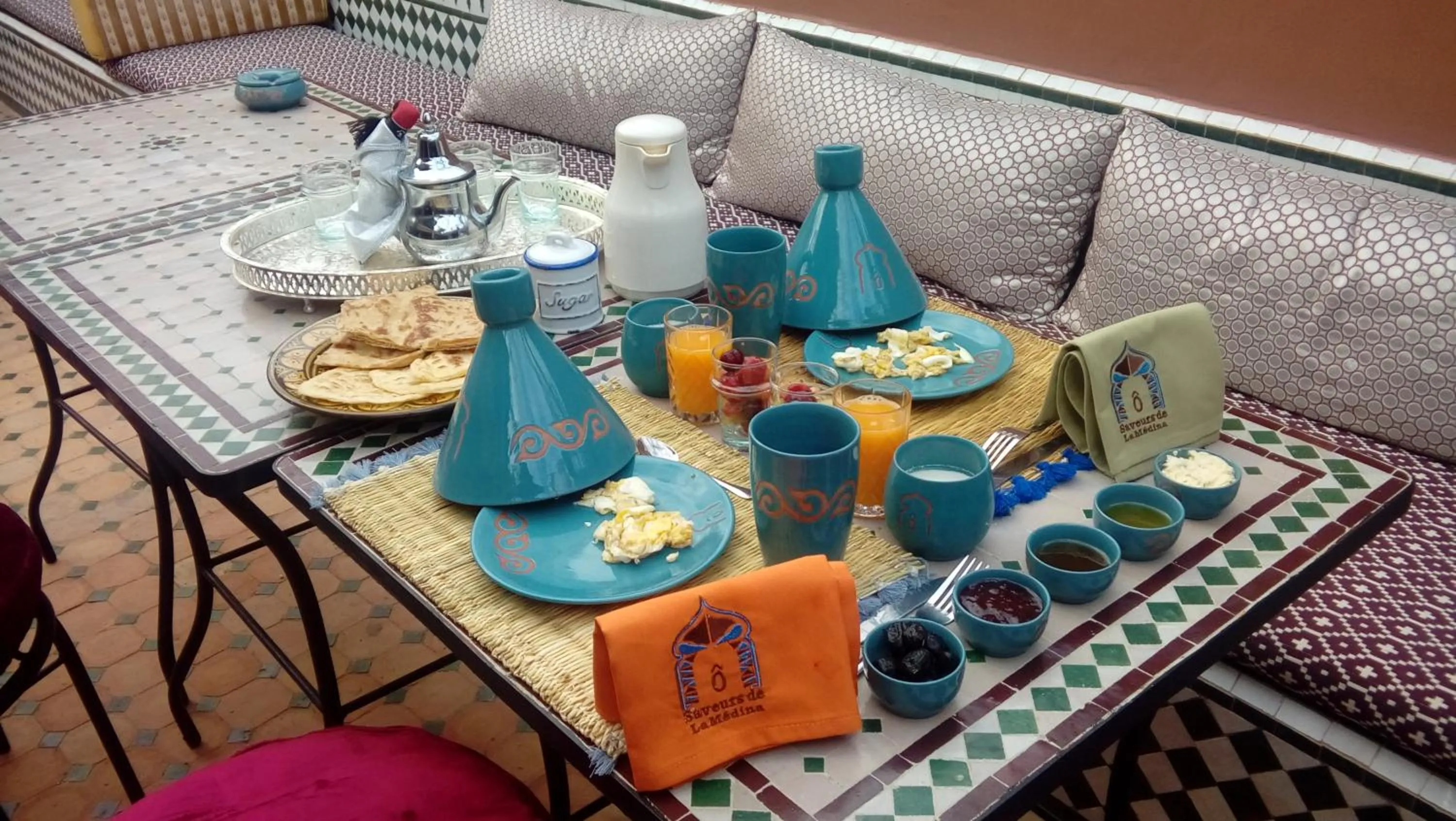Breakfast in Riad La Porte du Bouregreg