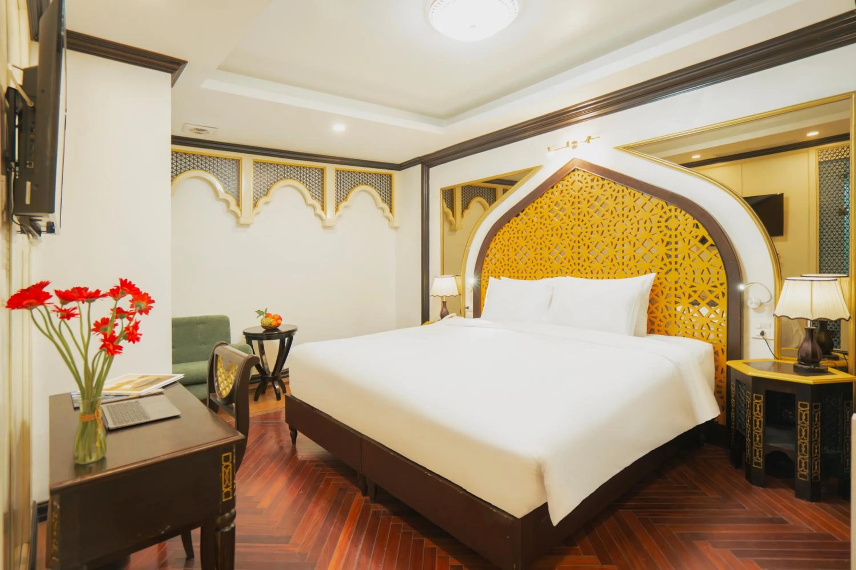 Bed in Hotel Du Palace