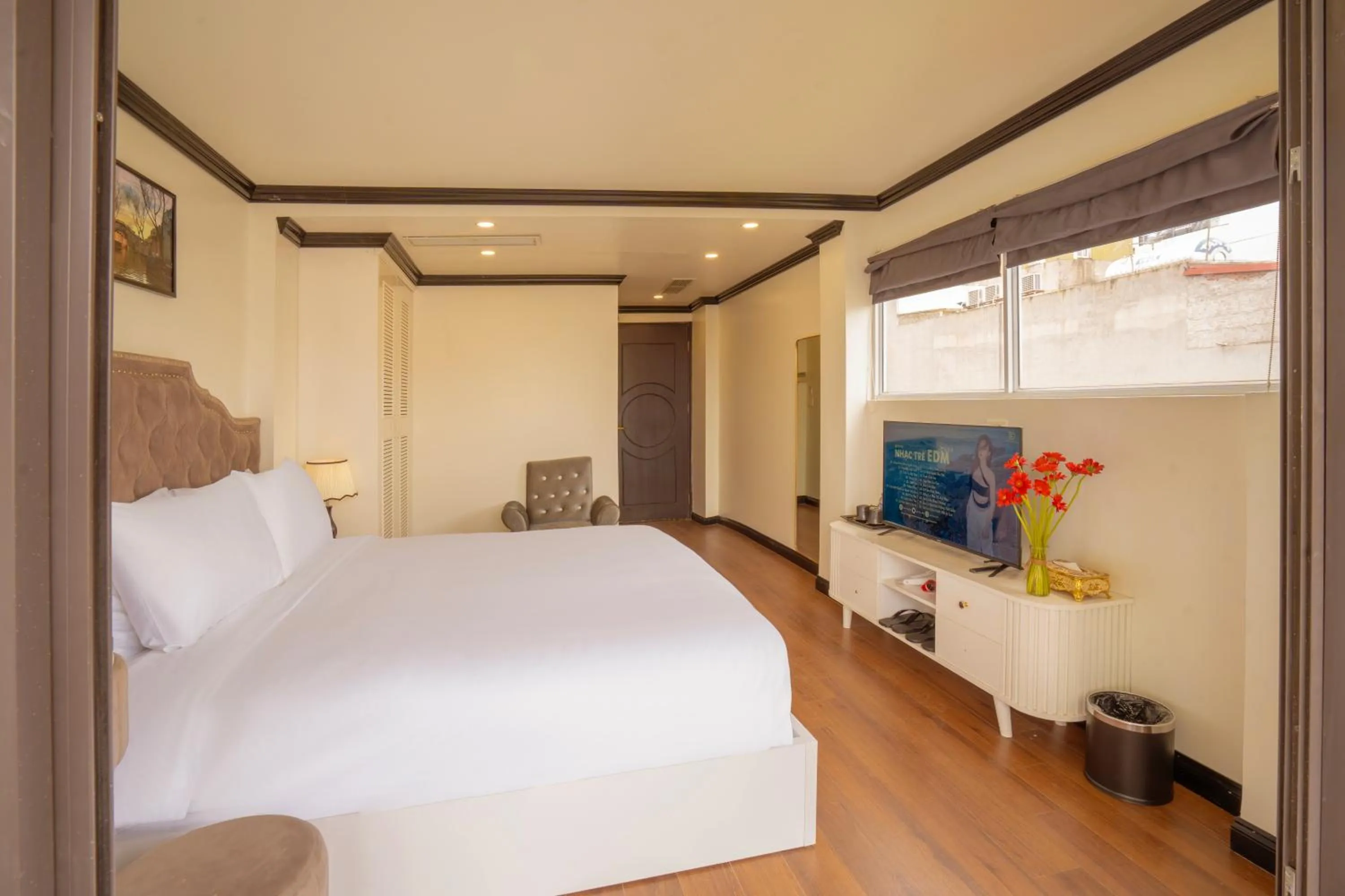 Bed in Hotel Du Palace