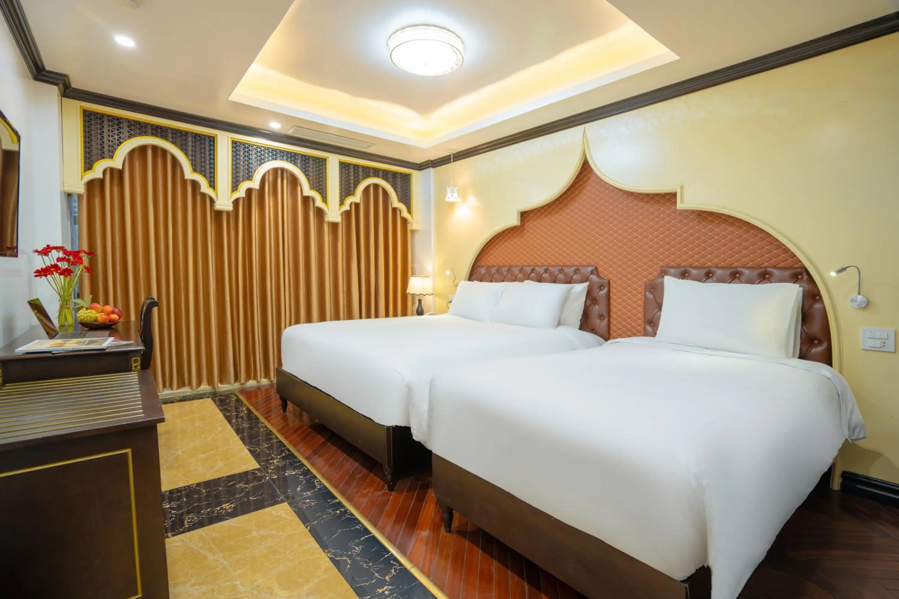 Bed in Hotel Du Palace