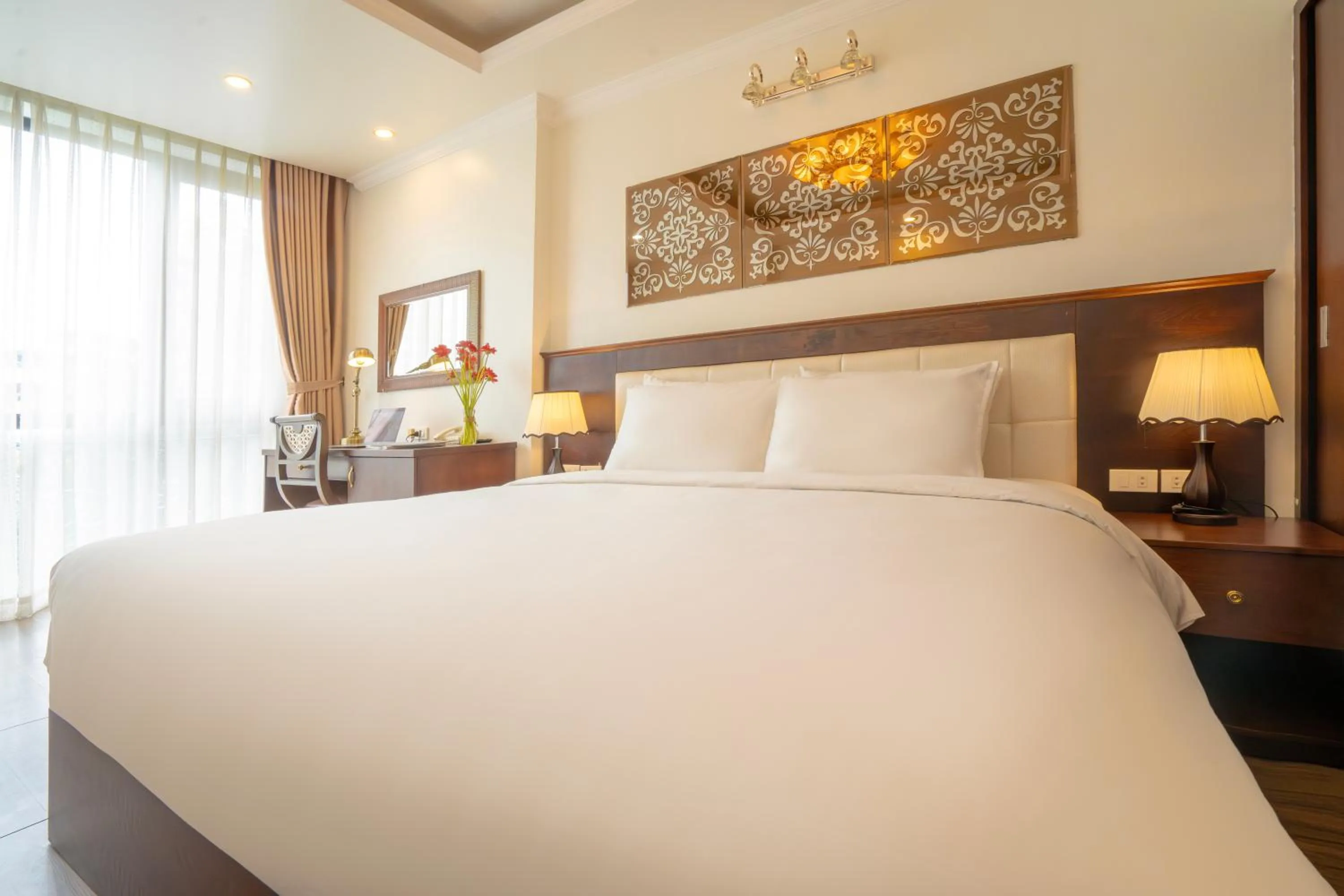 Bed in Hotel Du Palace