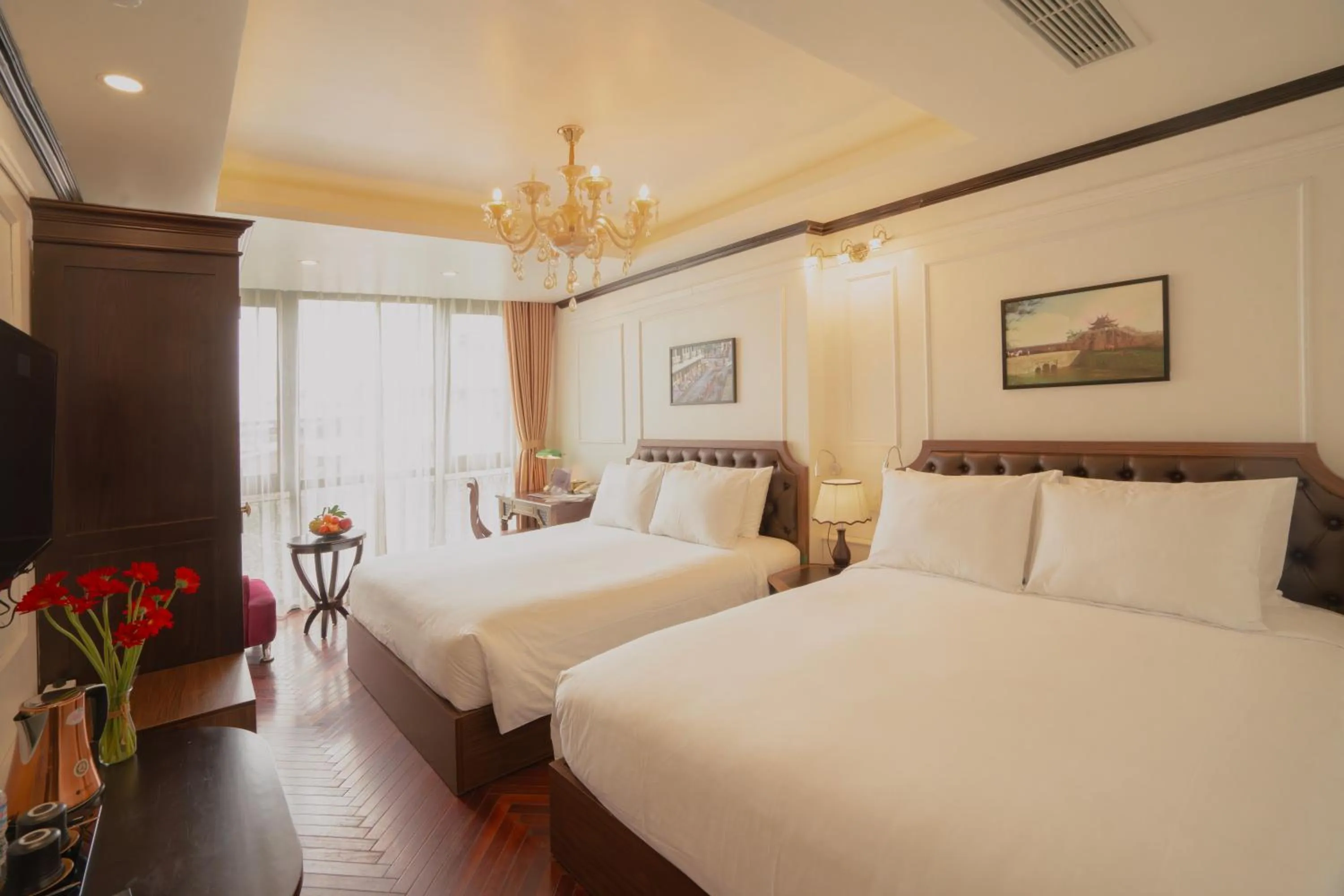 Bed in Hotel Du Palace