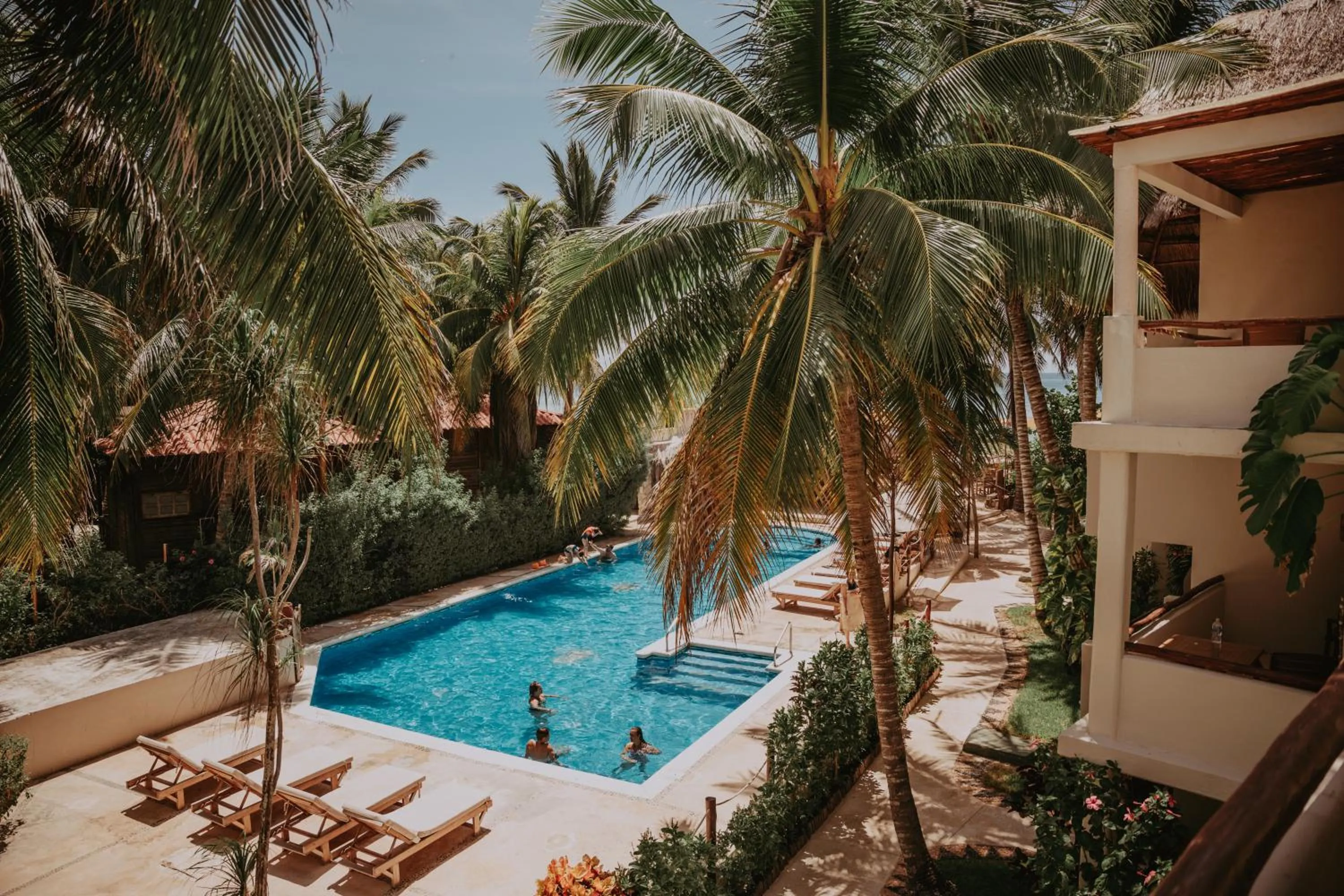 Pool view in Petit Lafitte Beach Front Hotel & Bungalows